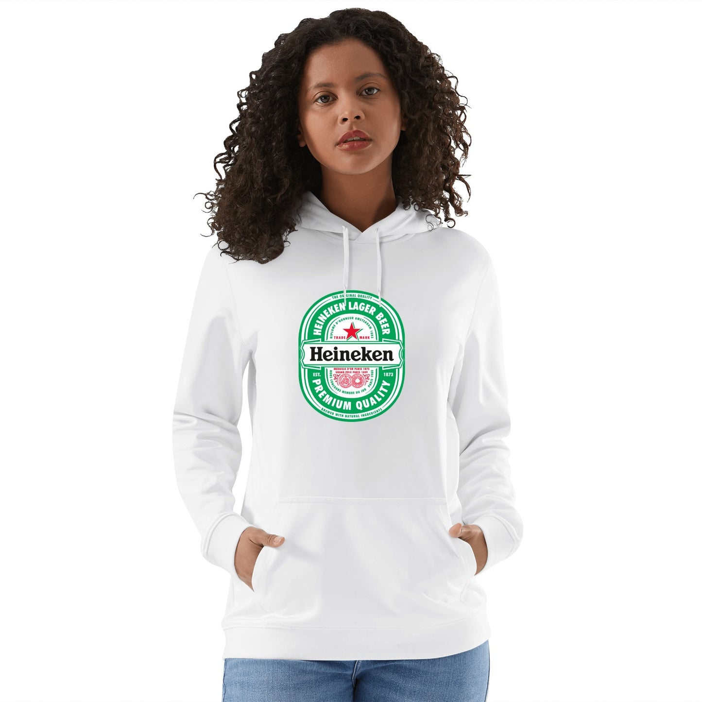 Cotton Hoodie Beer Heineken logo