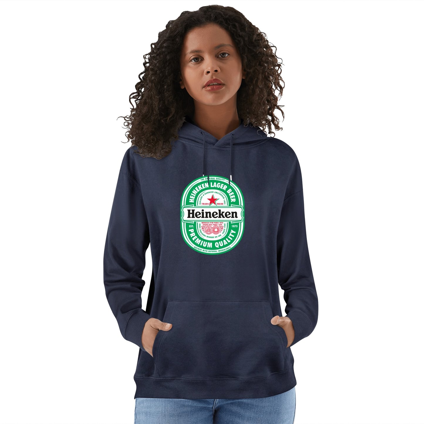 Cotton Hoodie Beer Heineken logo