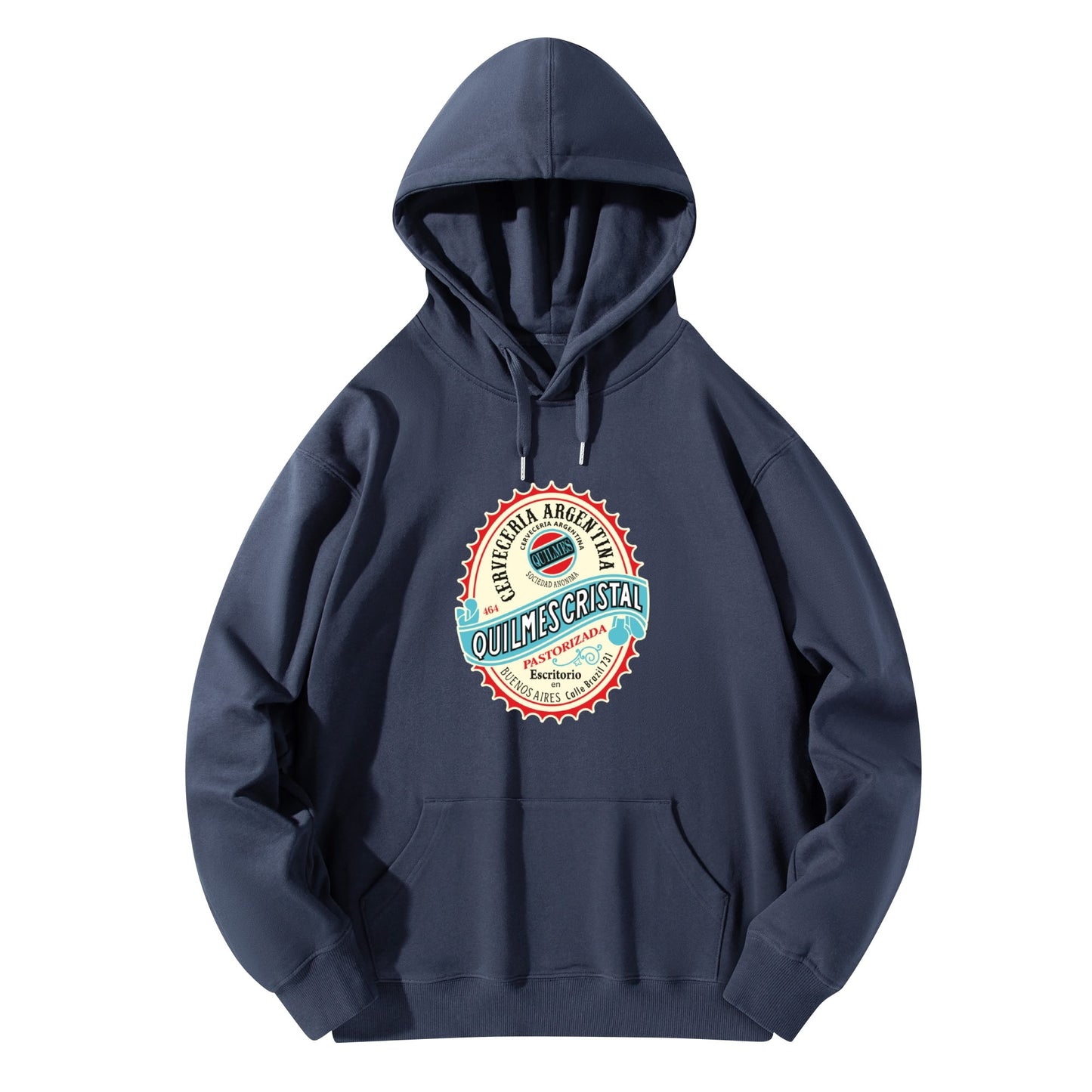 Cotton Hoodie Beer Quilmes logo