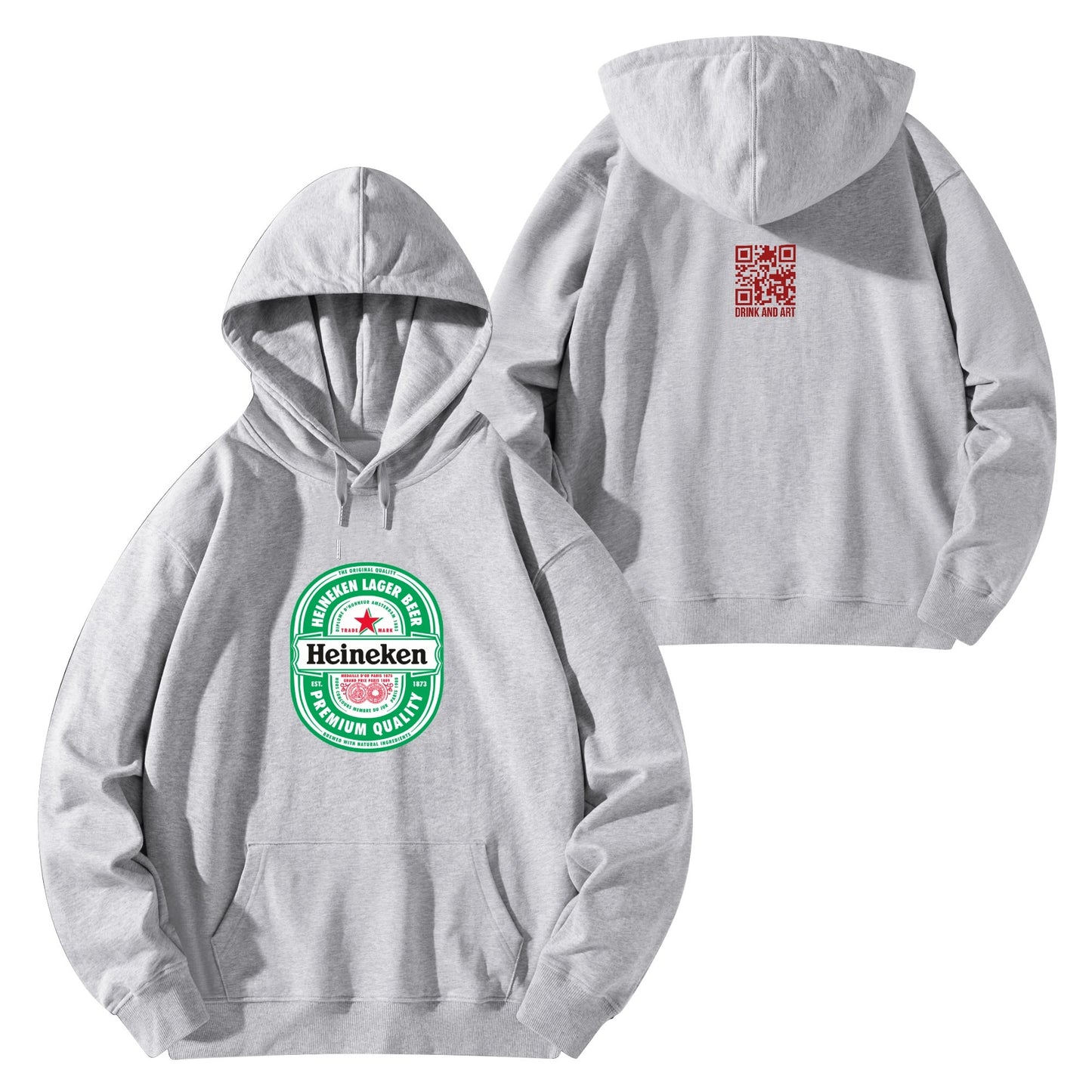 Cotton Hoodie Beer Heineken logo