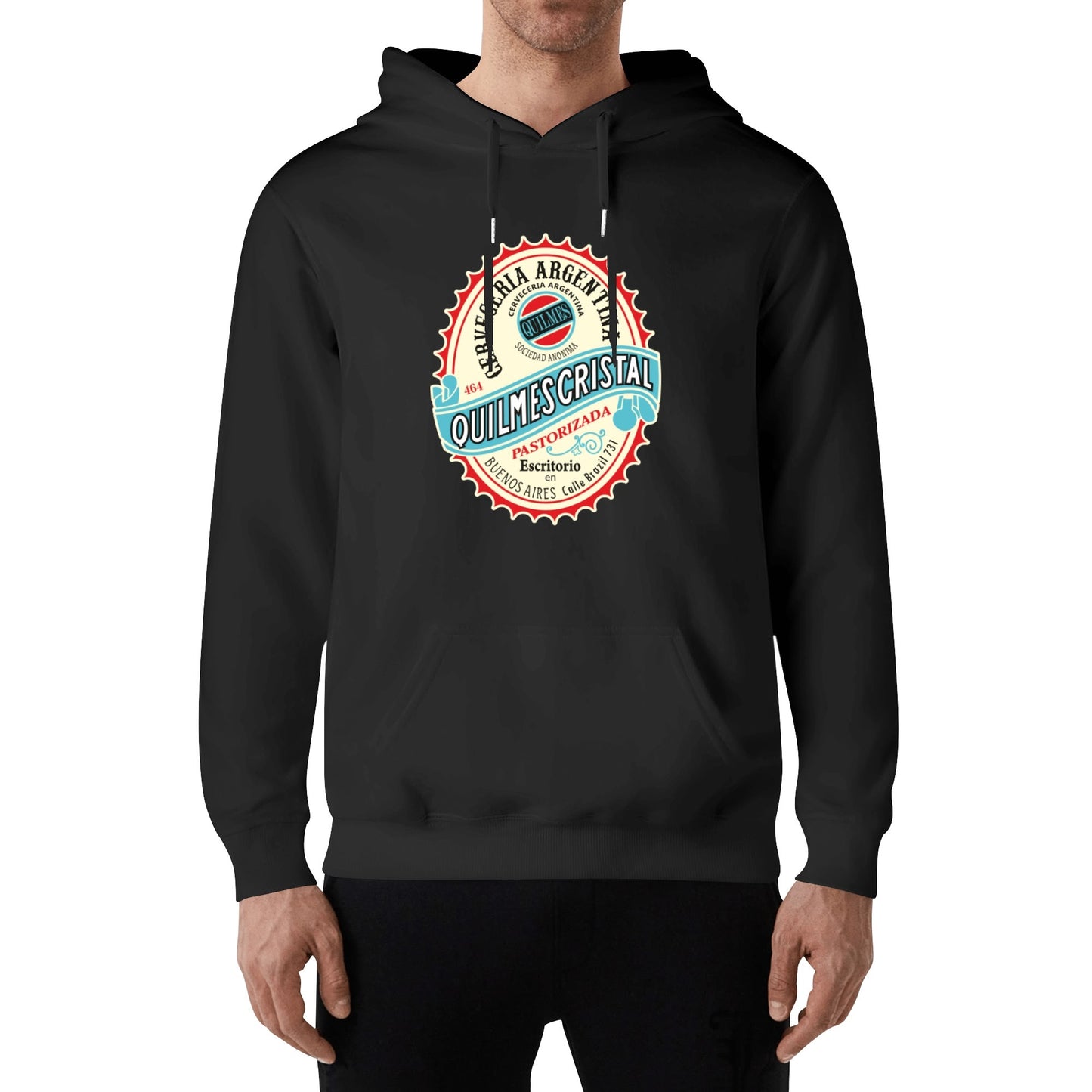 Cotton Hoodie Beer Quilmes logo