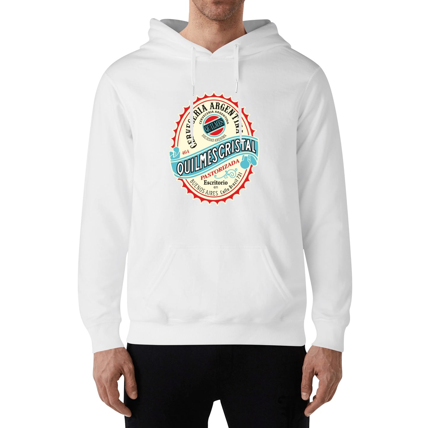 Cotton Hoodie Beer Quilmes logo