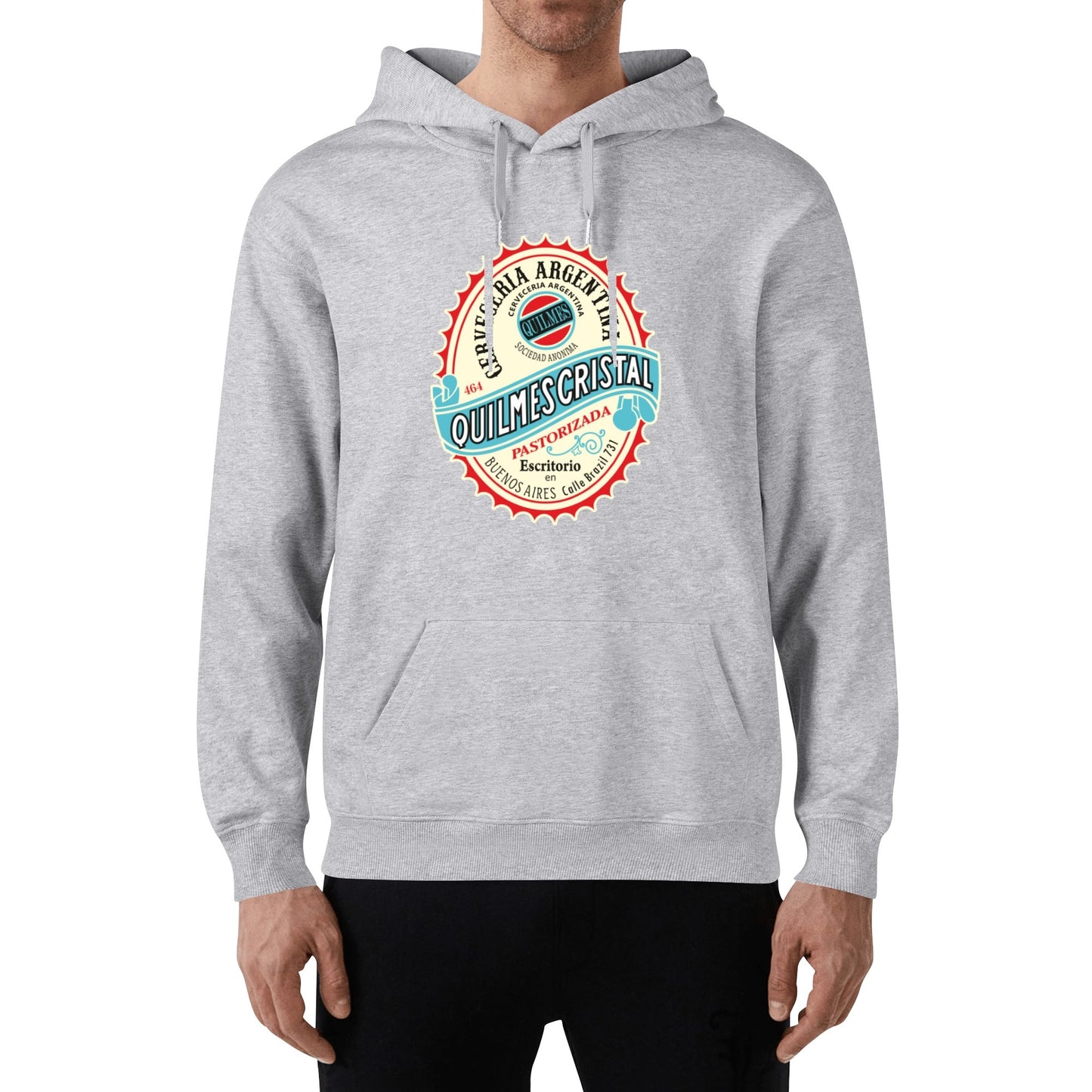 Cotton Hoodie Beer Quilmes logo