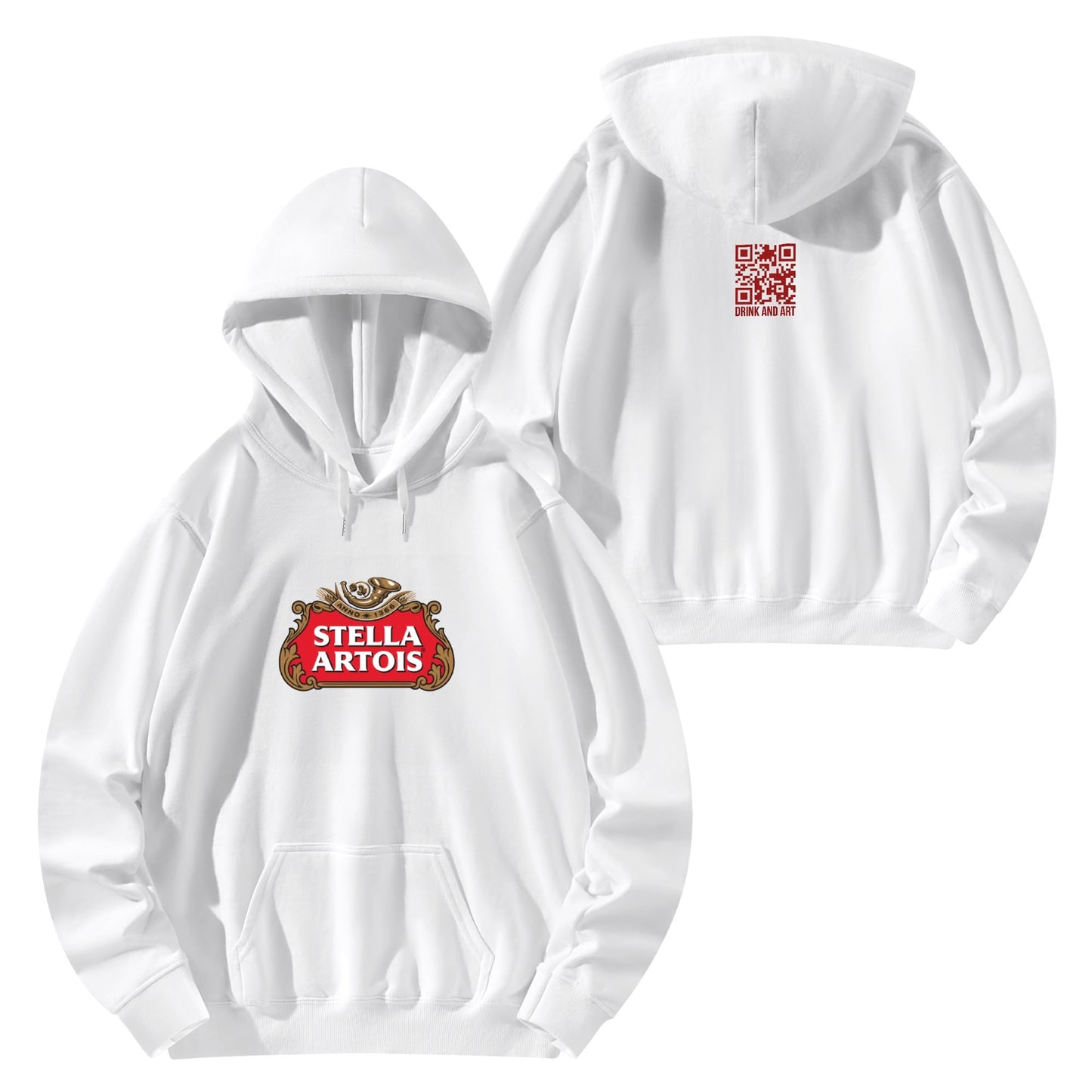 Cotton Hoodie Beer  Stella Artois logo