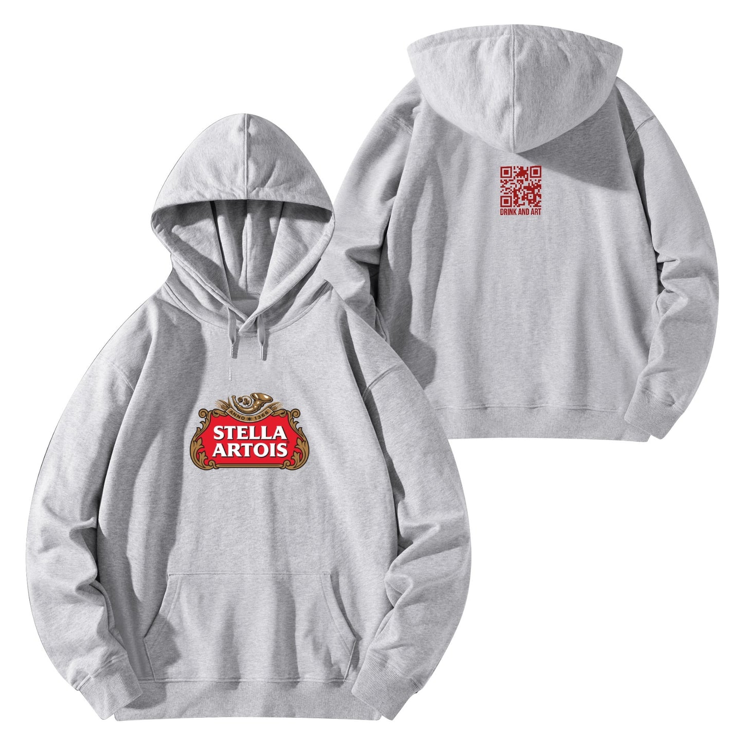 Cotton Hoodie Beer  Stella Artois logo