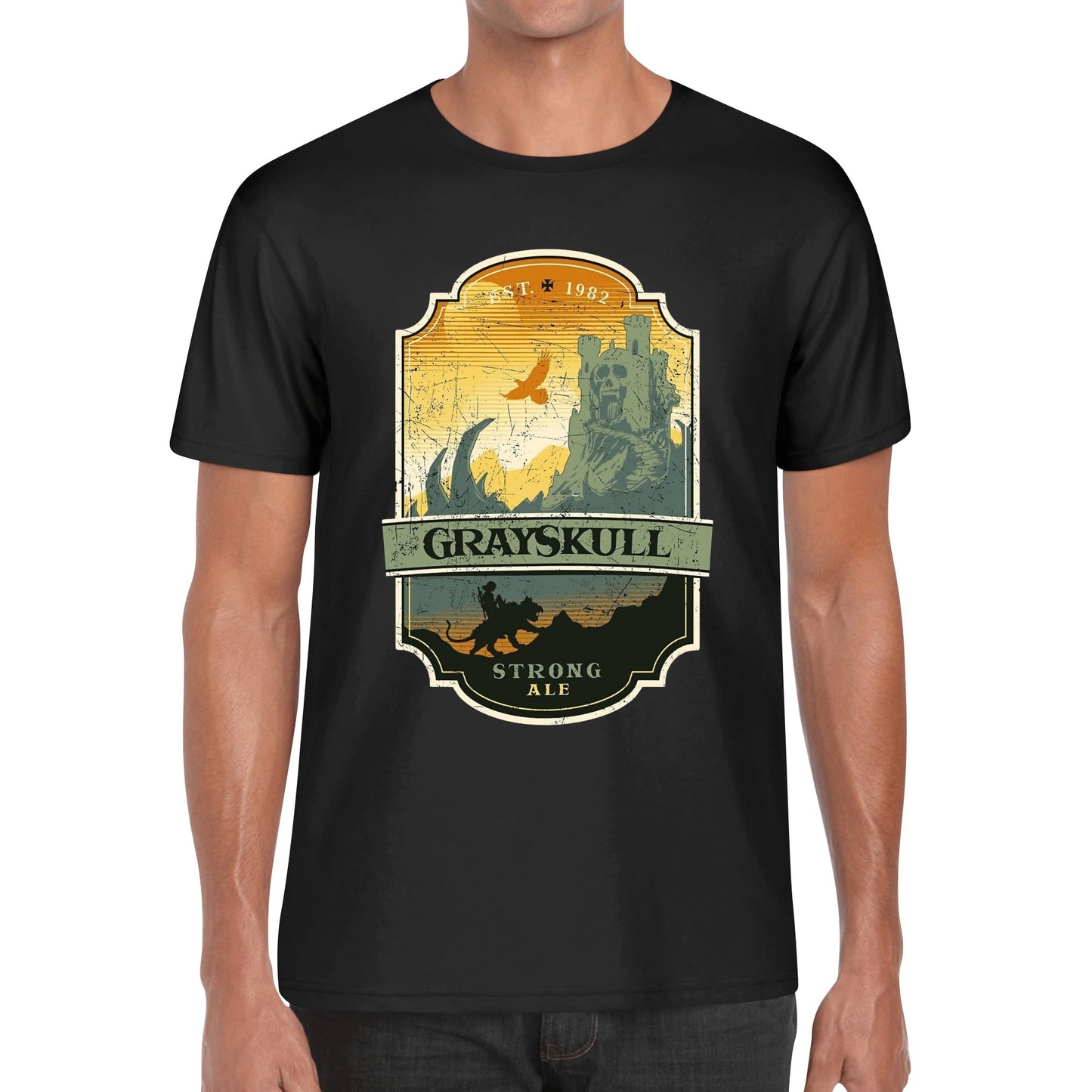 T-Shirt Grayskull Strong Ale – Vintage Fantasy Style