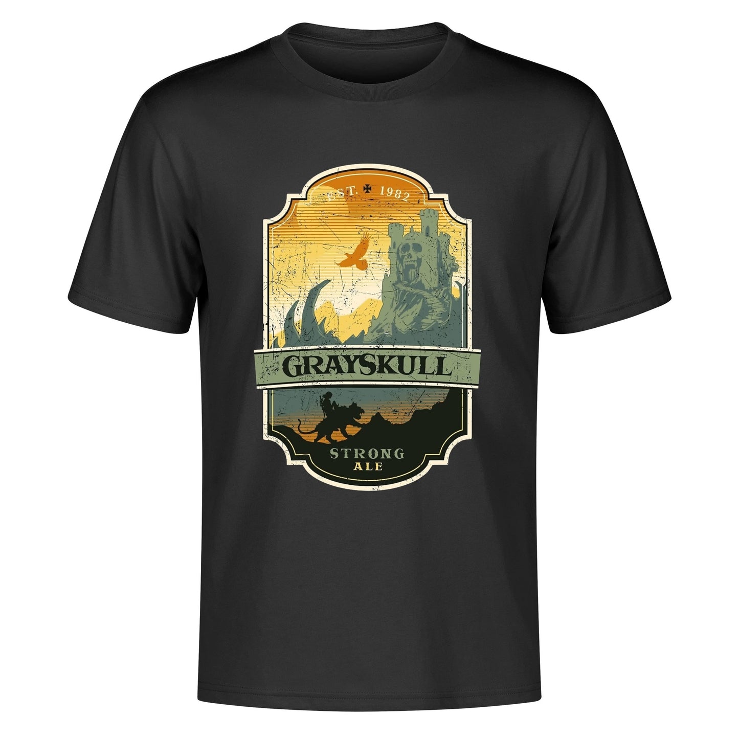 T-Shirt Grayskull Strong Ale – Vintage Fantasy Style