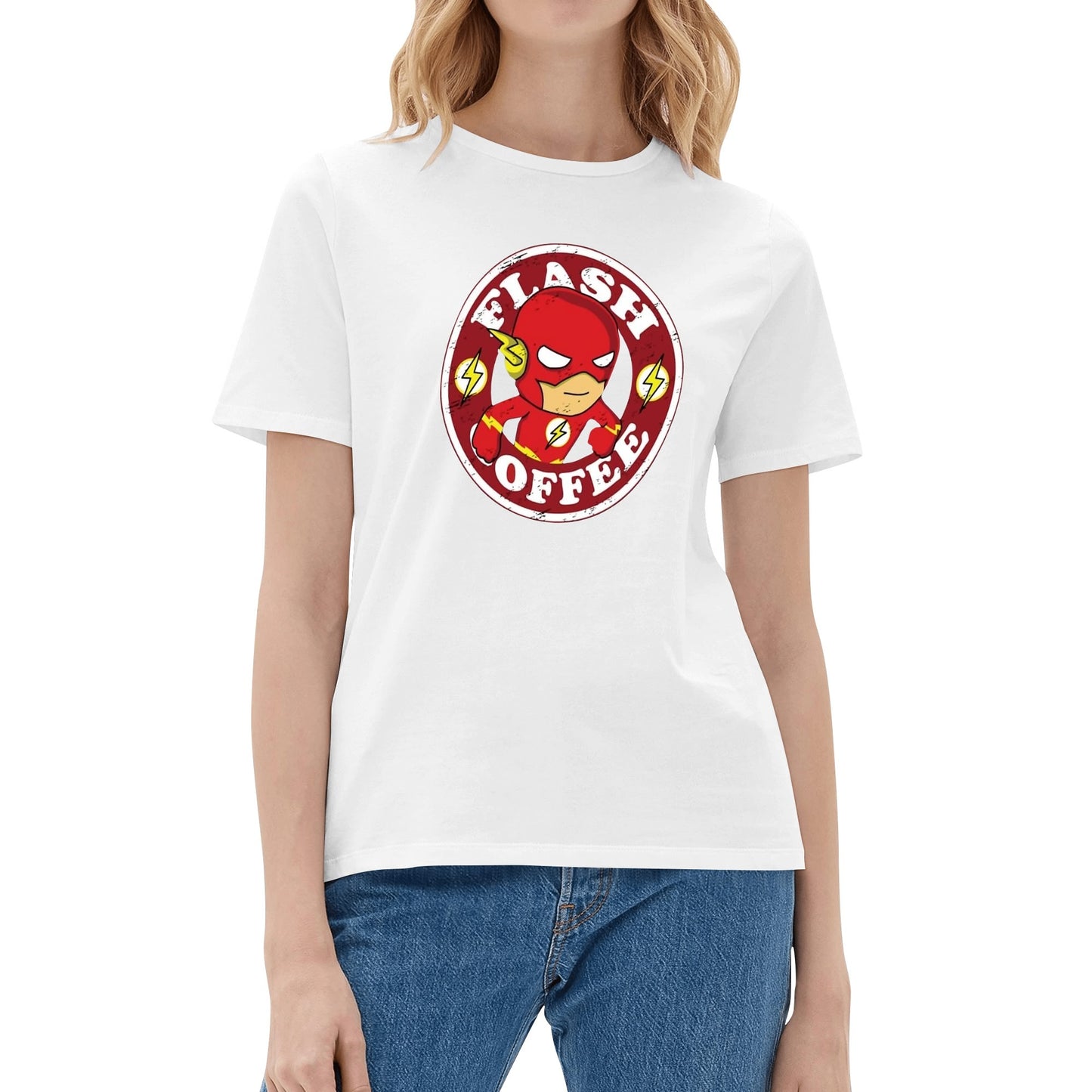 T-Shirt Flash Coffee – Superhero Caffeine Lovers