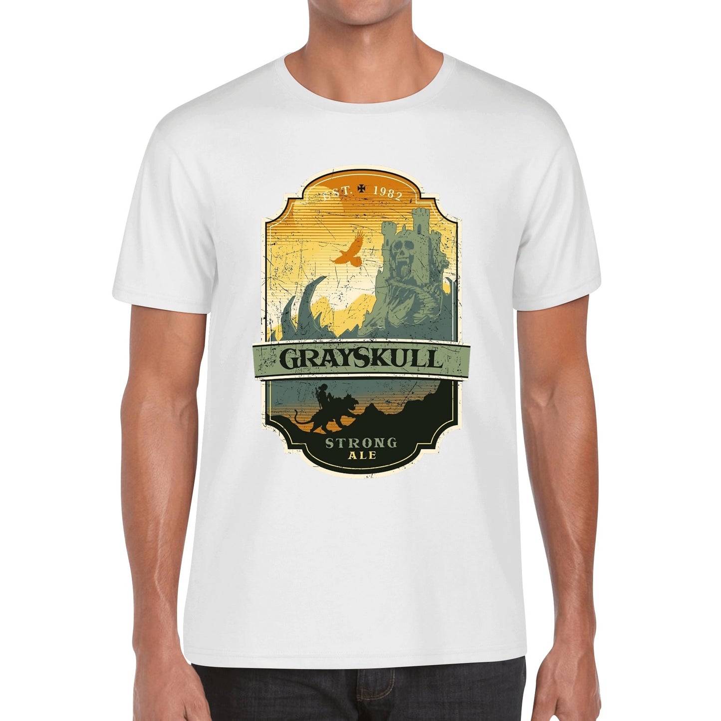 T-Shirt Grayskull Strong Ale – Vintage Fantasy Style