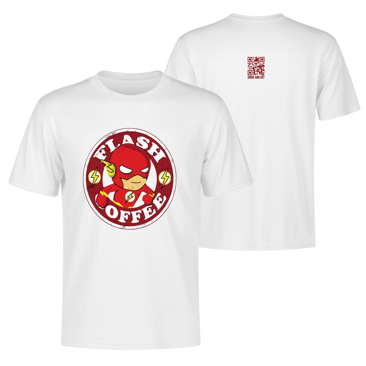 T-Shirt Flash Coffee – Superhero Caffeine Lovers