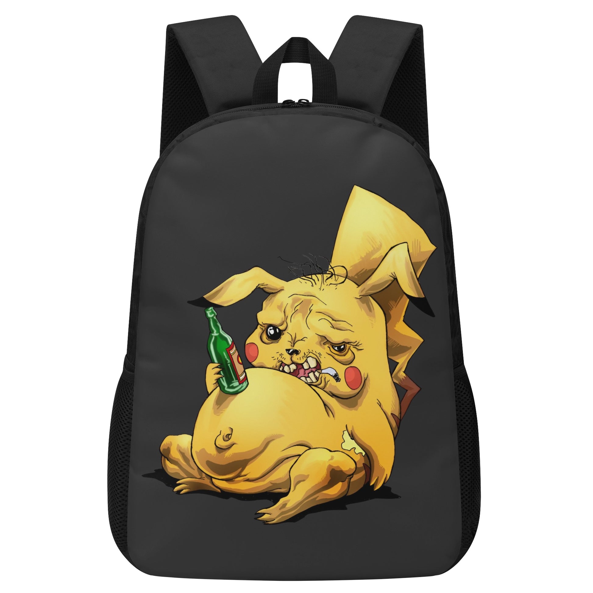 Backpack Laptop Drunk Pikachu DrinkandArt