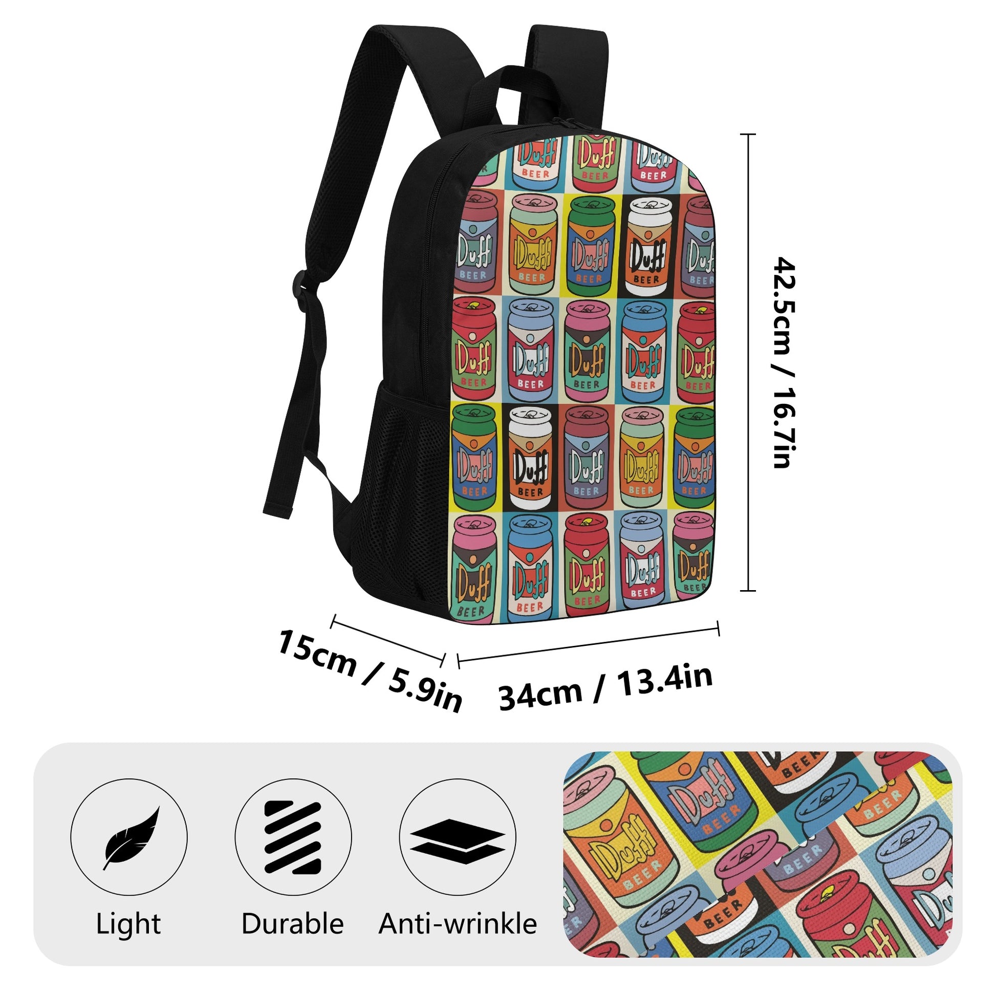 Backpack Laptop Duff Beer pop art DrinkandArt