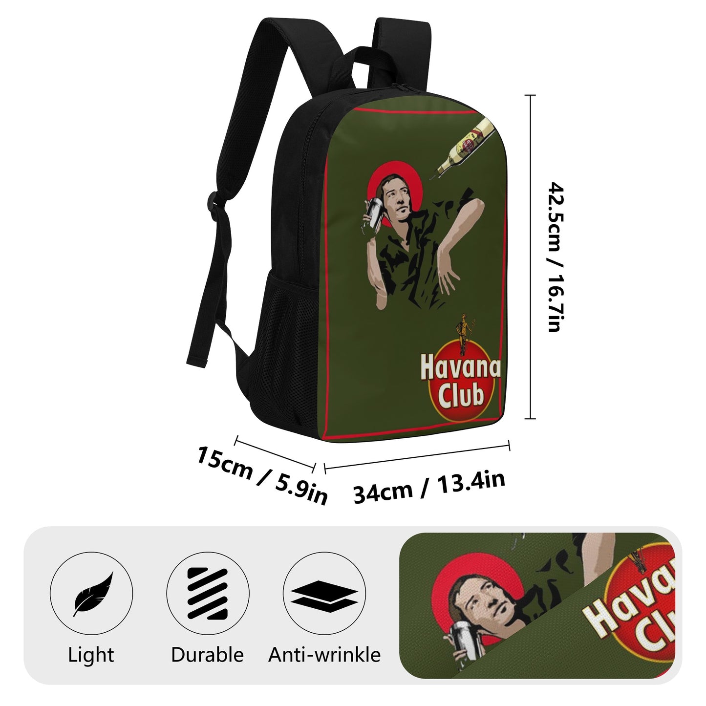 Backpack Laptop Havana Club Flair Bartender art DrinkandArt