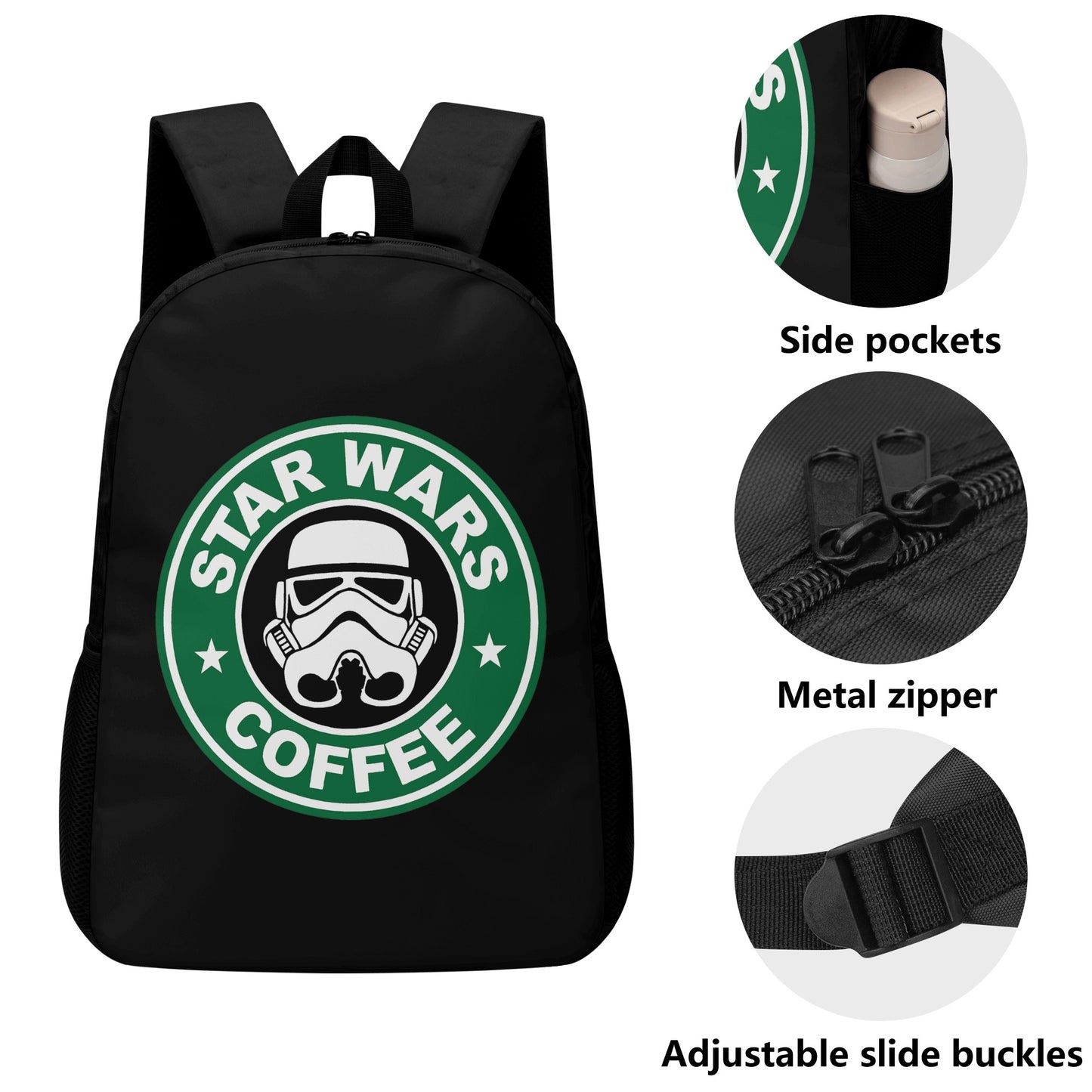 Backpack Laptop Star Wars satirical logo DrinkandArt