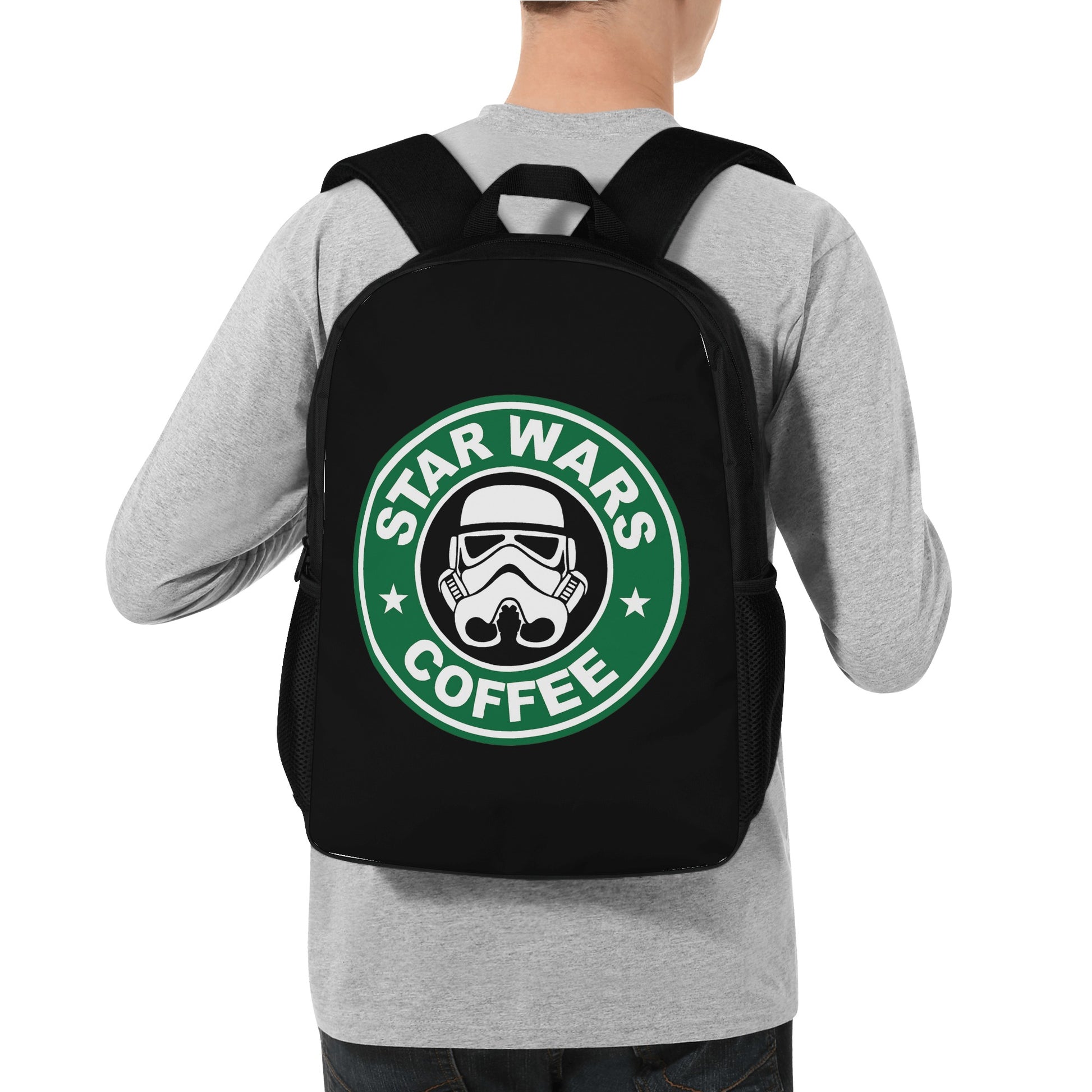 Backpack Laptop Star Wars satirical logo DrinkandArt