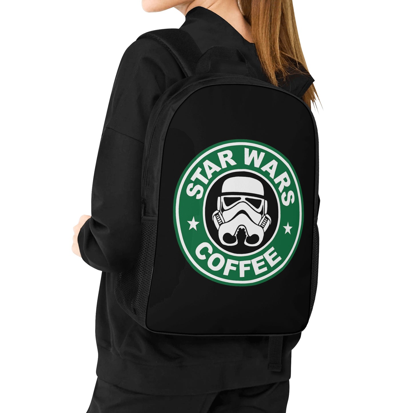 Backpack Laptop Star Wars satirical logo DrinkandArt