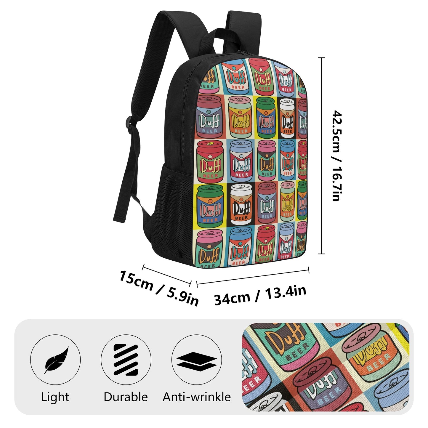 Backpack School Duff Beer pop art DrinkandArt