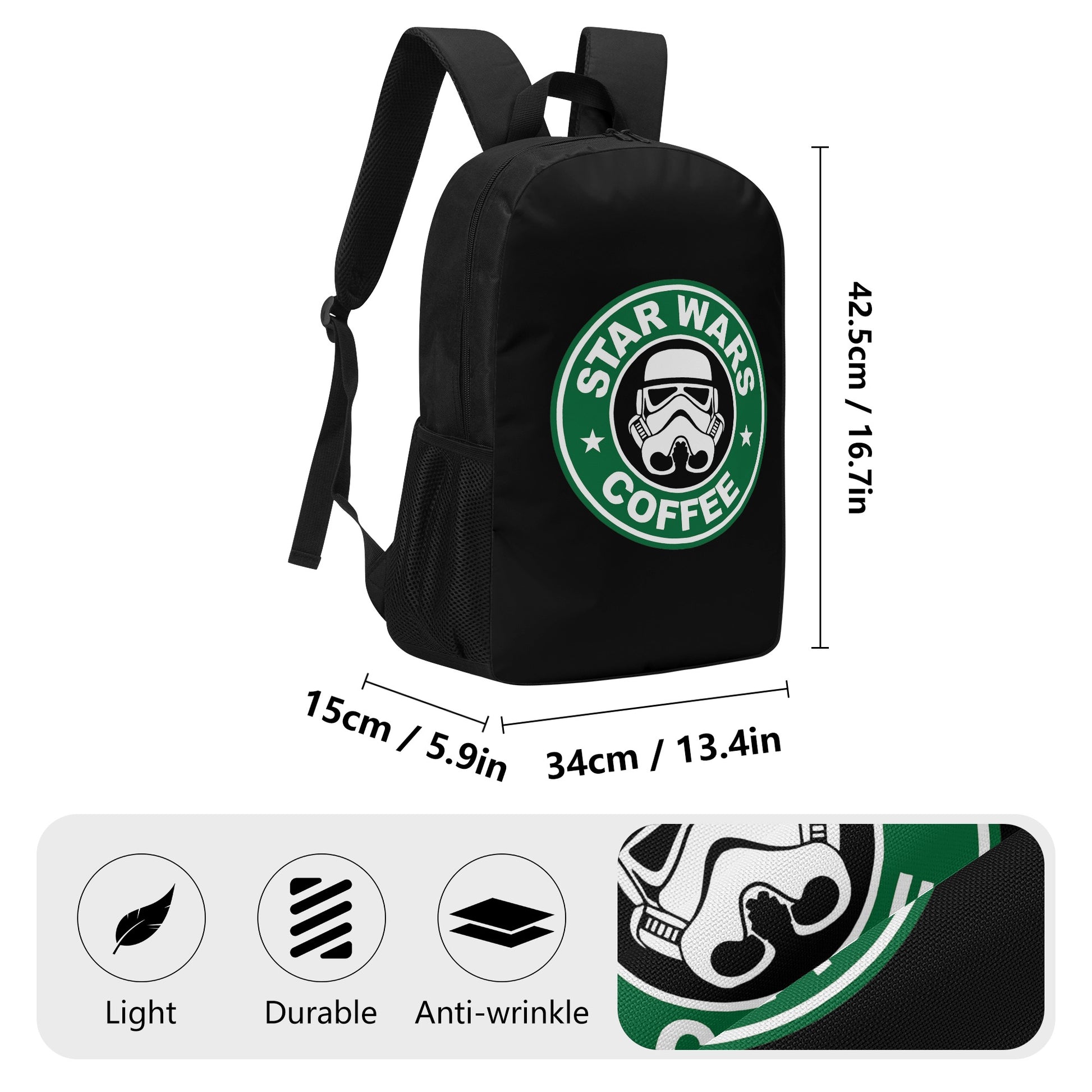 Backpack School Star Wars satirical logo DrinkandArt