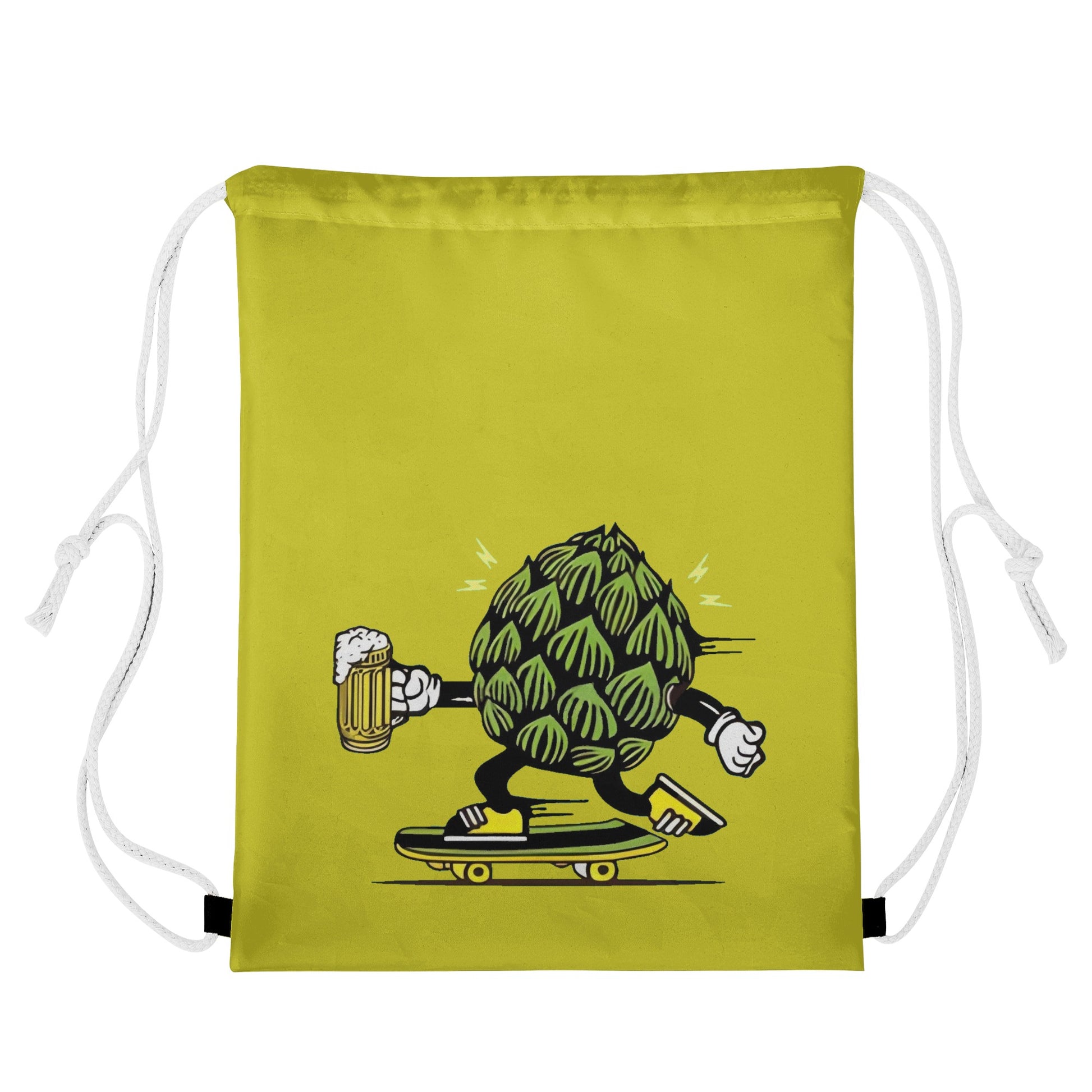 Bag Drawstring Skater Hops DrinkandArt