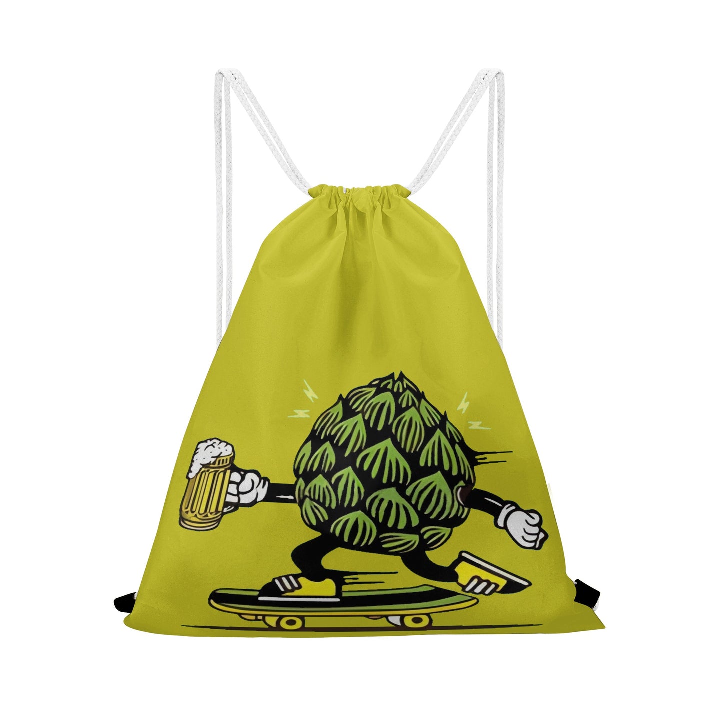 Bag Drawstring Skater Hops DrinkandArt