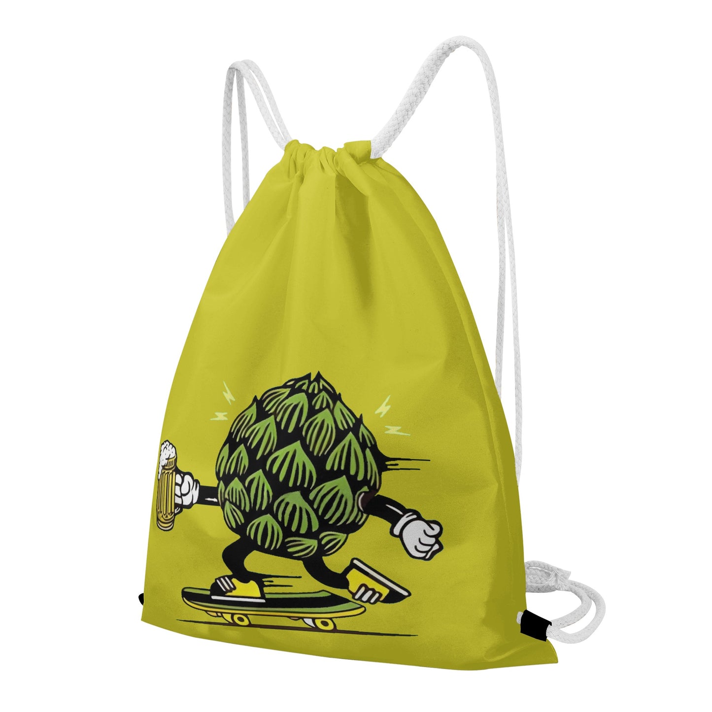 Bag Drawstring Skater Hops DrinkandArt