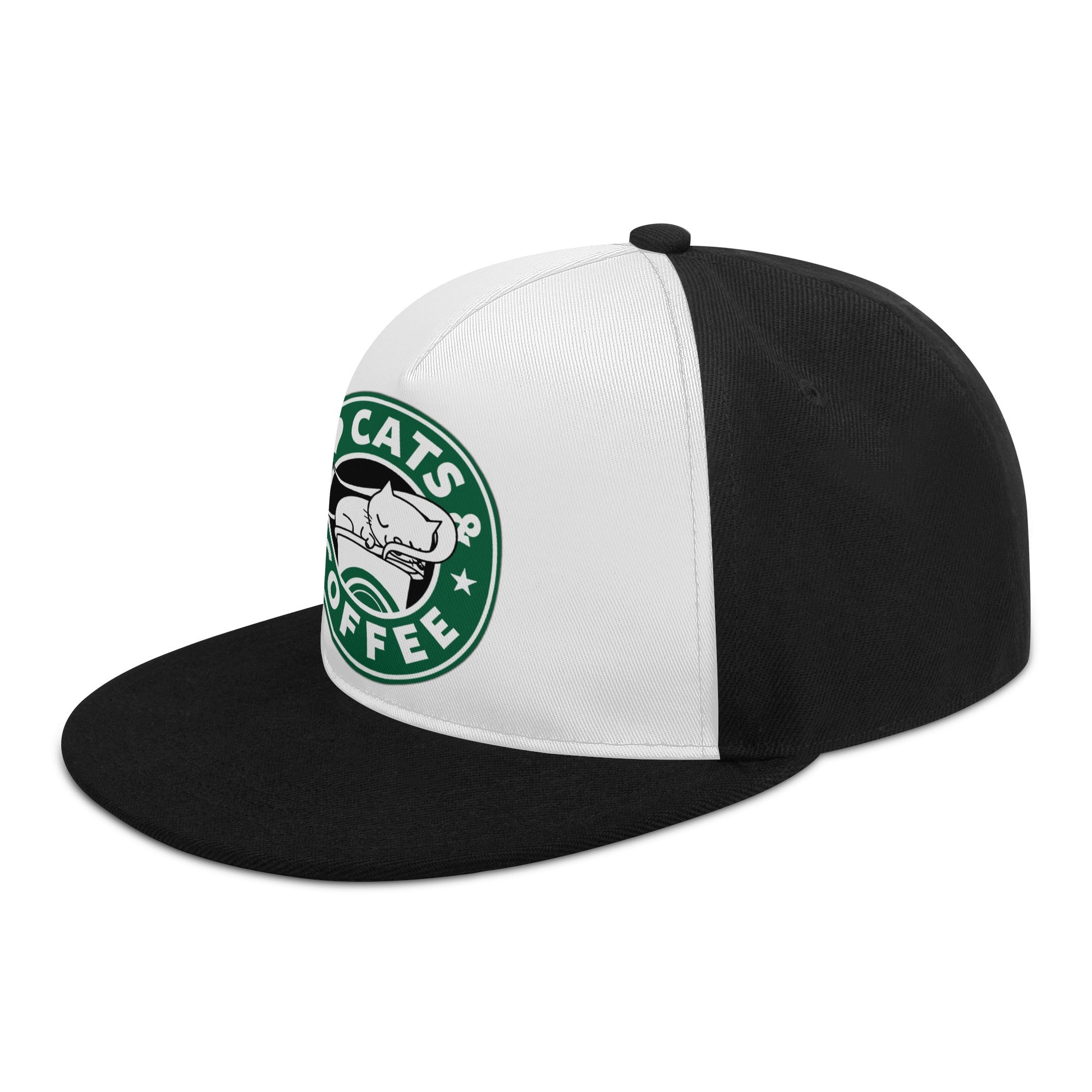 Caps Snapback Cats and Coffe satire logo DrinkandArt