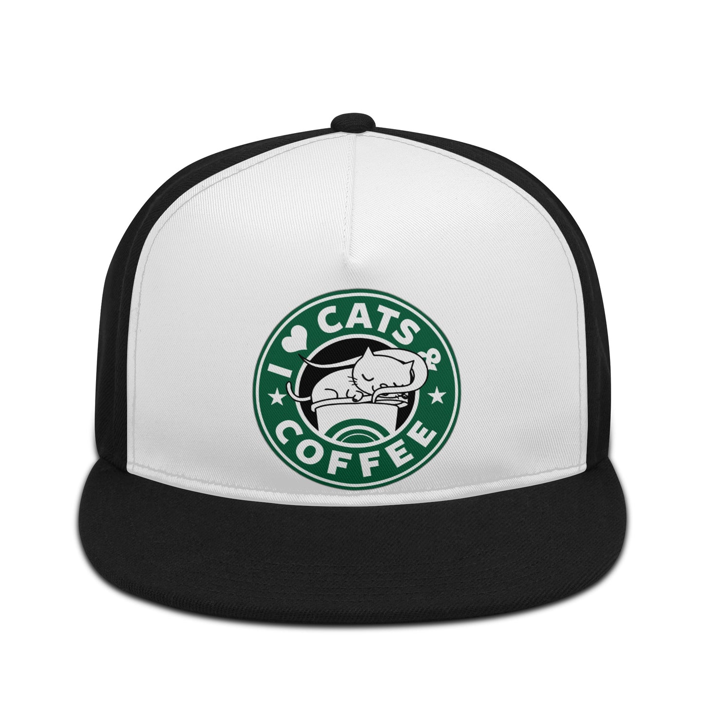 Caps Snapback Cats and Coffe satire logo DrinkandArt
