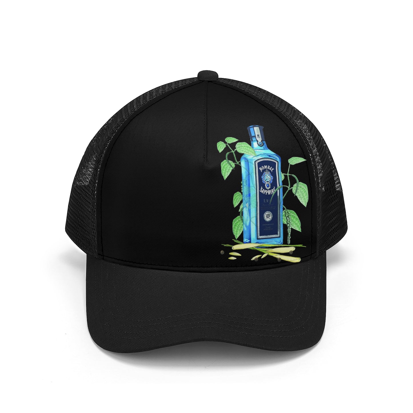 Caps Trucker Bombay Sapphire Floral art DrinkandArt