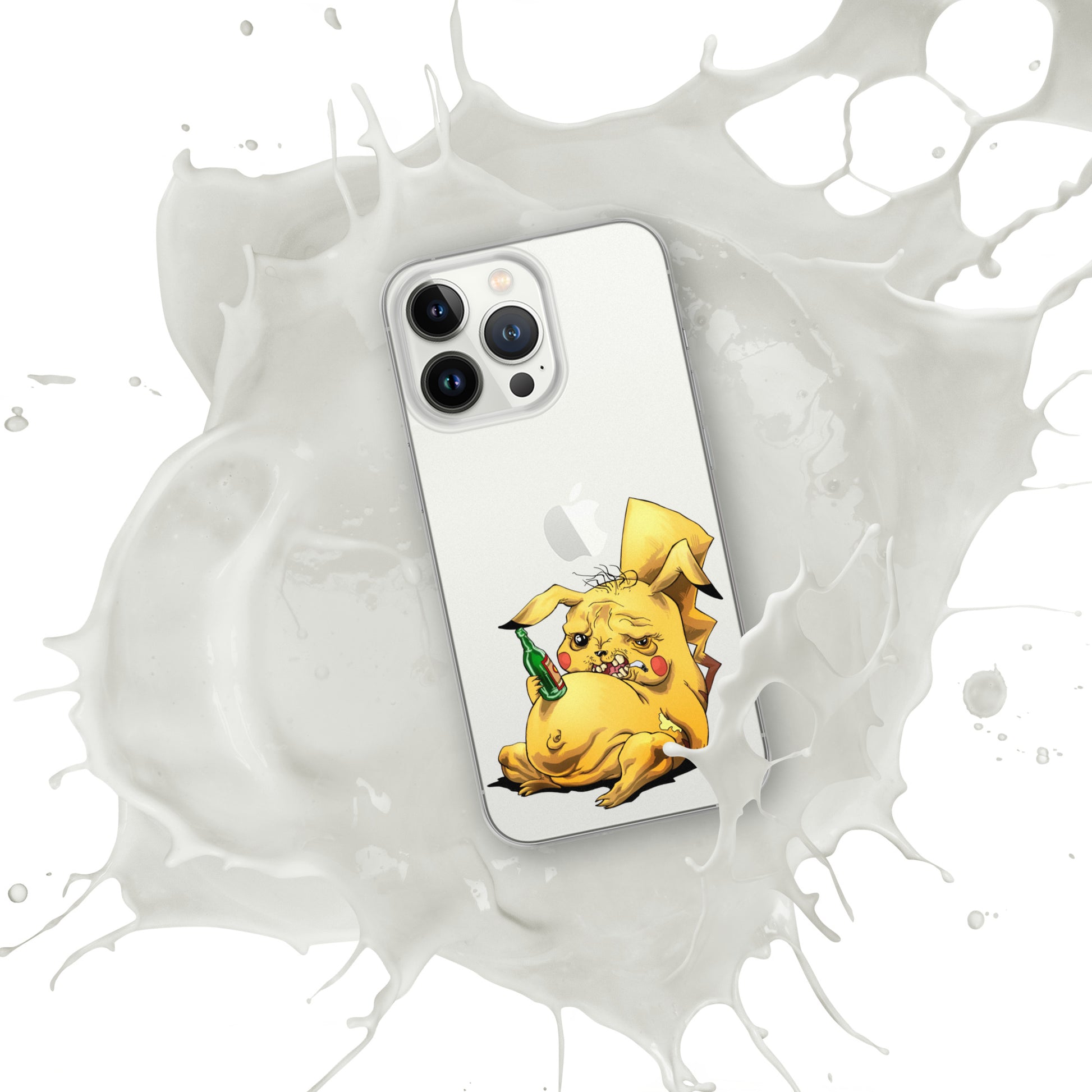 Case for iPhone Crazy Pikachu art DrinkandArt