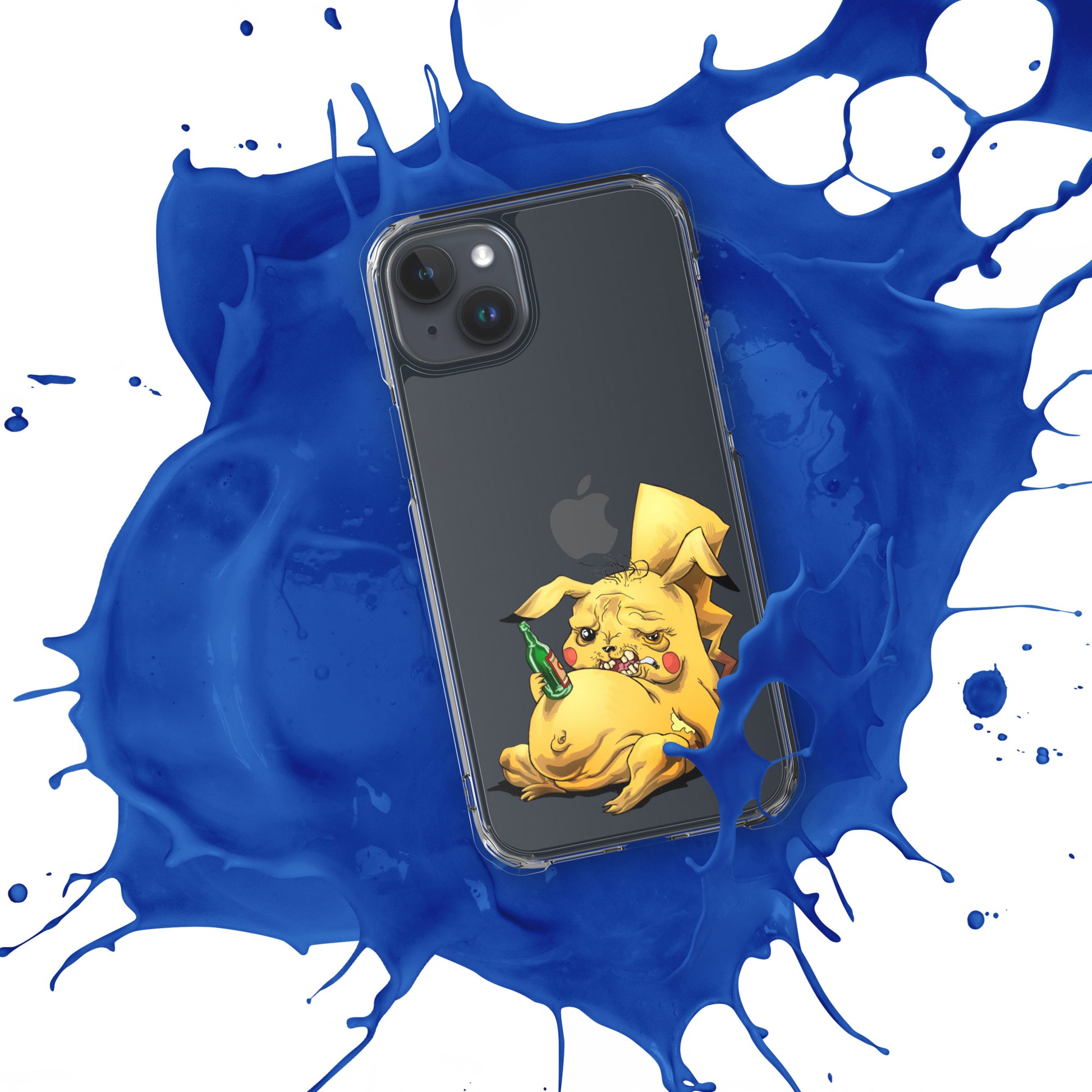 Case for iPhone Crazy Pikachu art DrinkandArt