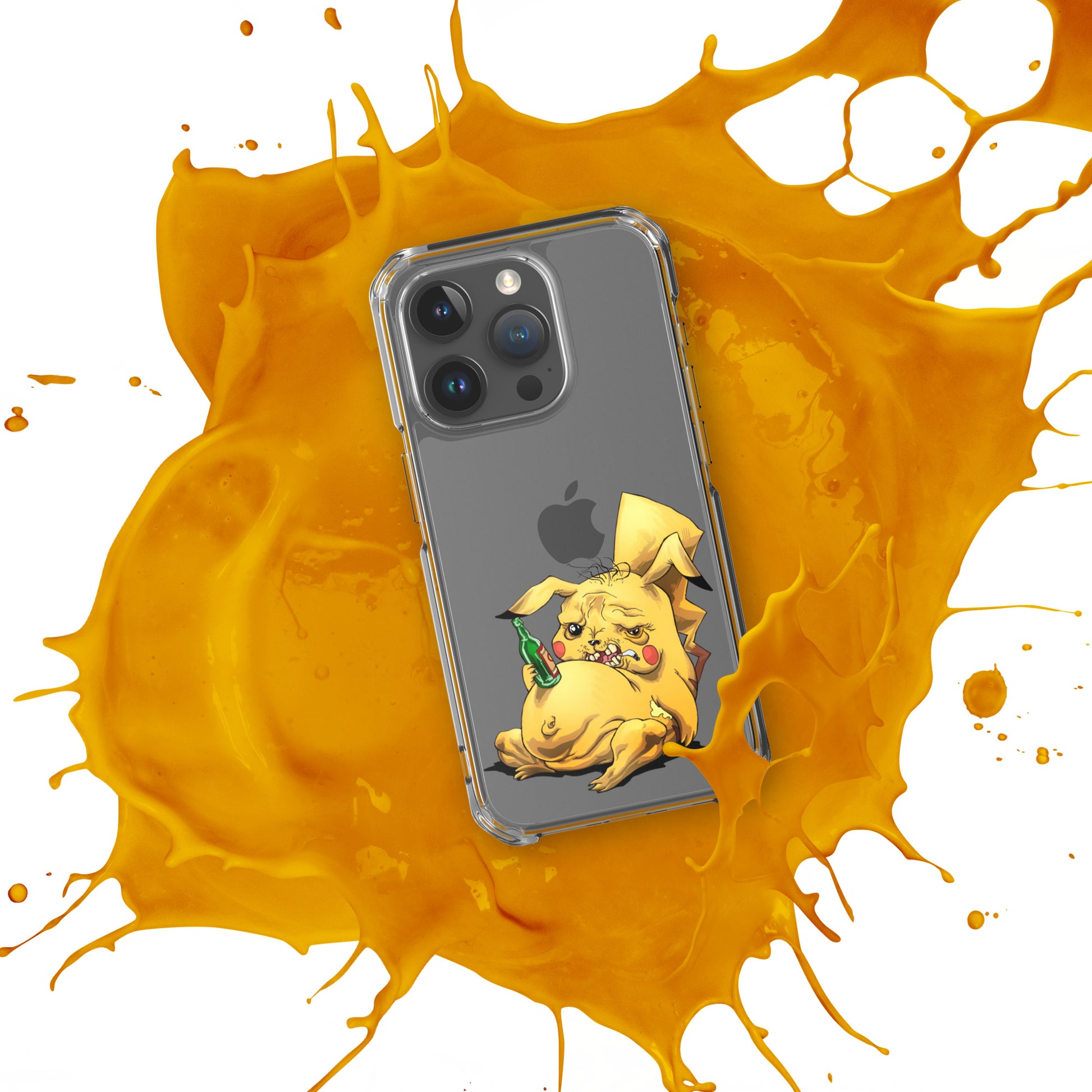 Case for iPhone Crazy Pikachu art DrinkandArt