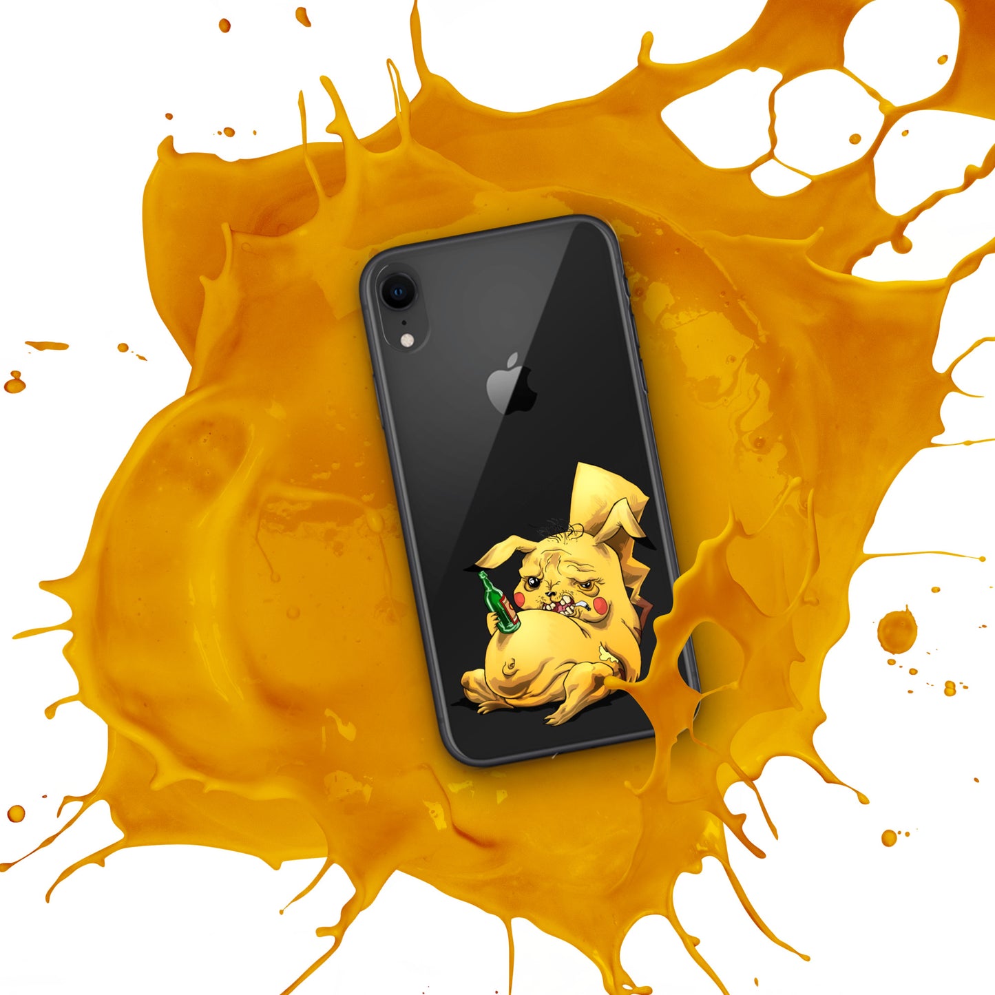 Case for iPhone Crazy Pikachu art DrinkandArt