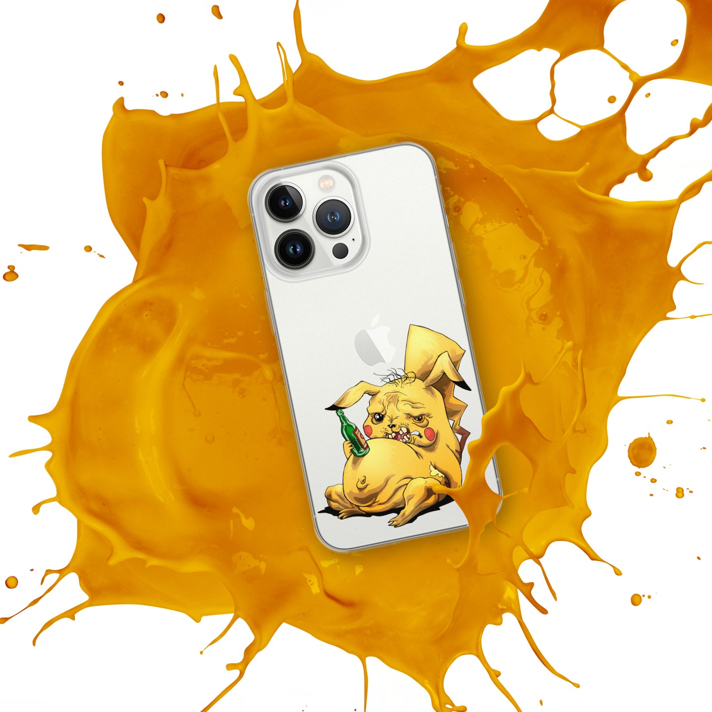 Case for iPhone Crazy Pikachu art DrinkandArt