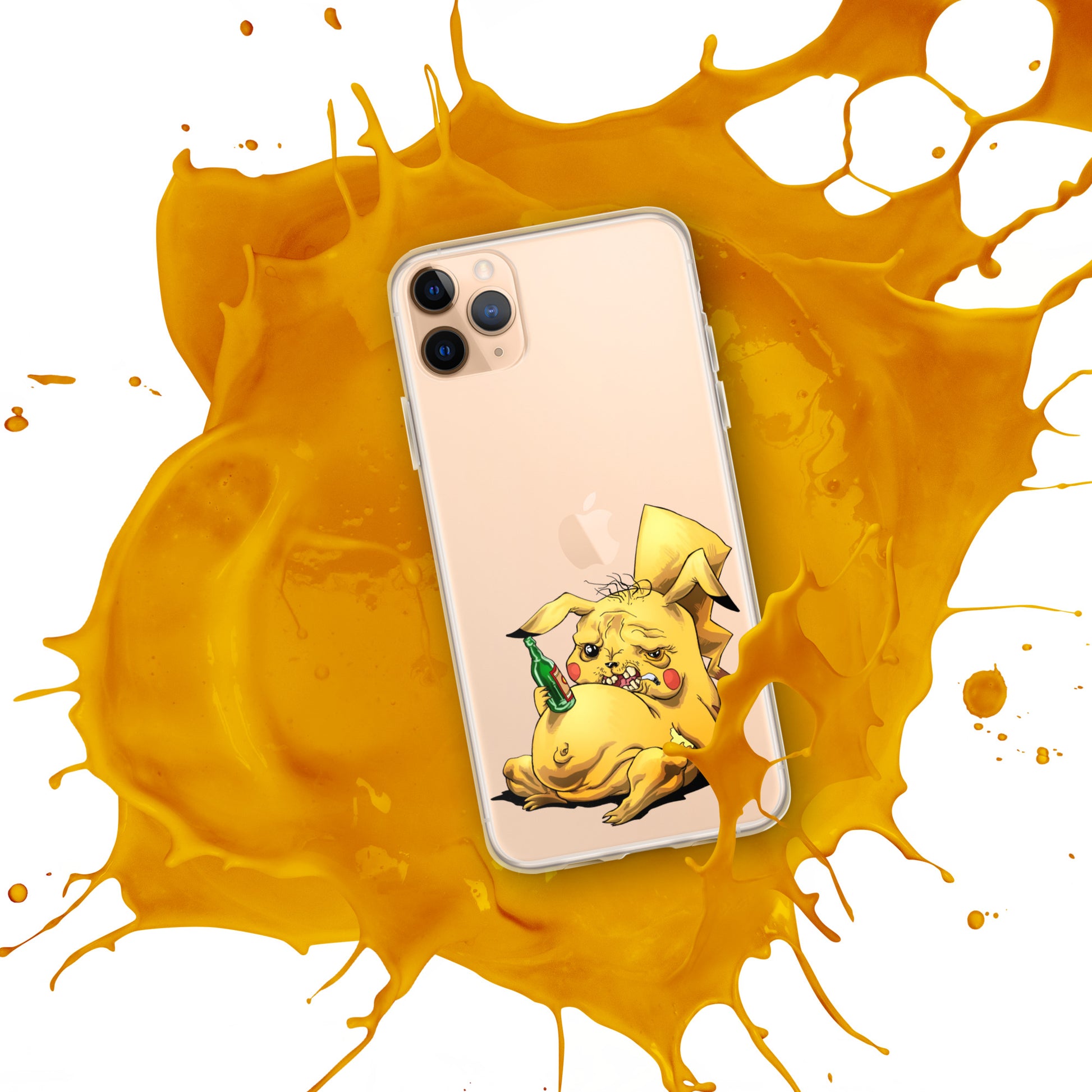 Case for iPhone Crazy Pikachu art DrinkandArt