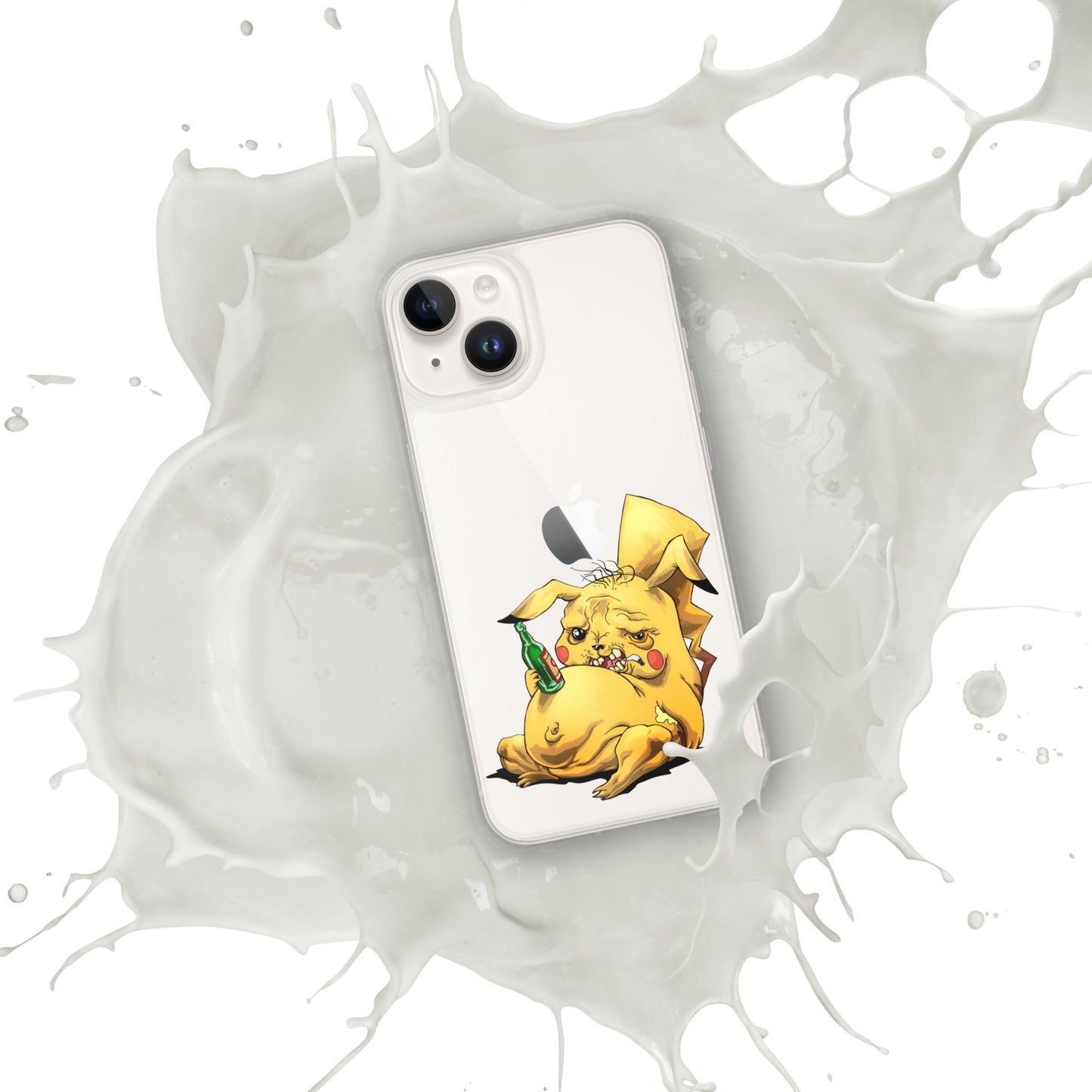 Case for iPhone Crazy Pikachu art DrinkandArt