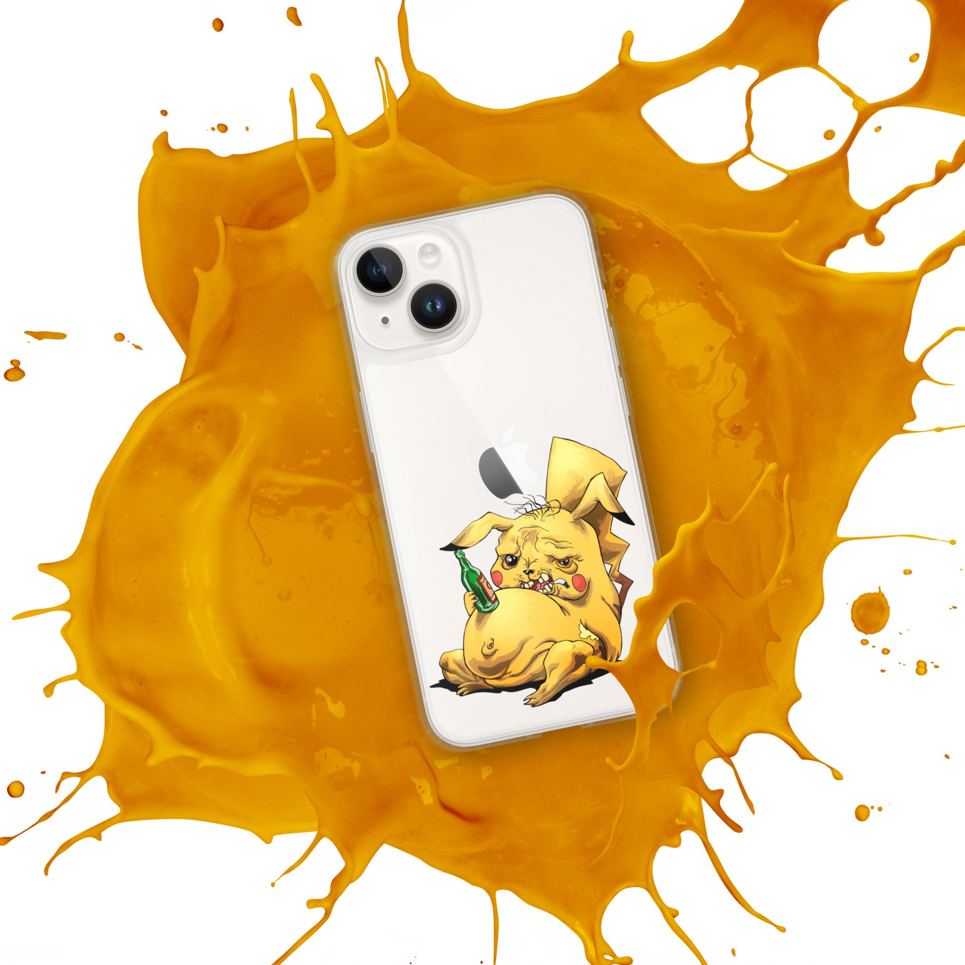 Case for iPhone Crazy Pikachu art DrinkandArt