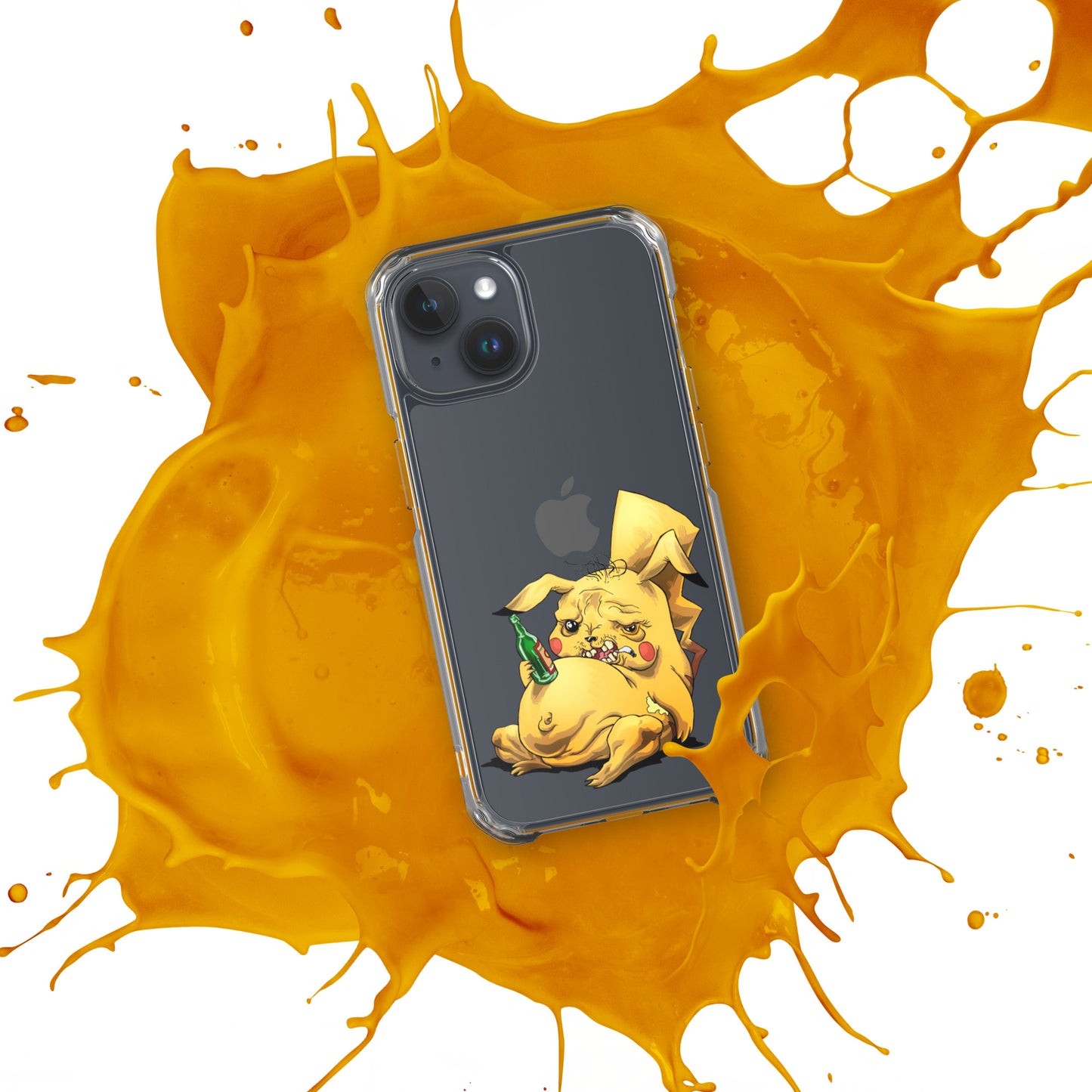 Case for iPhone Crazy Pikachu art DrinkandArt