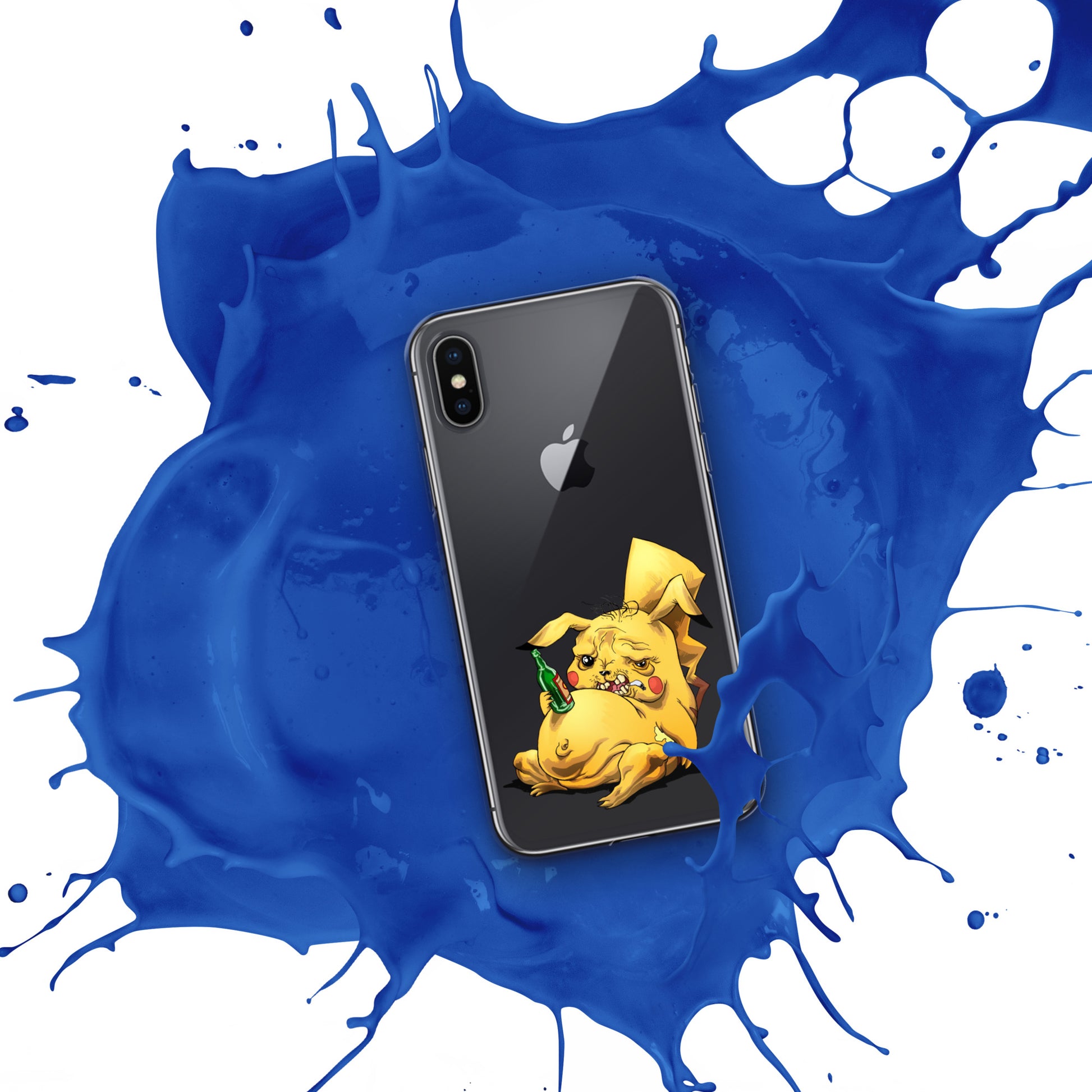 Case for iPhone Crazy Pikachu art DrinkandArt