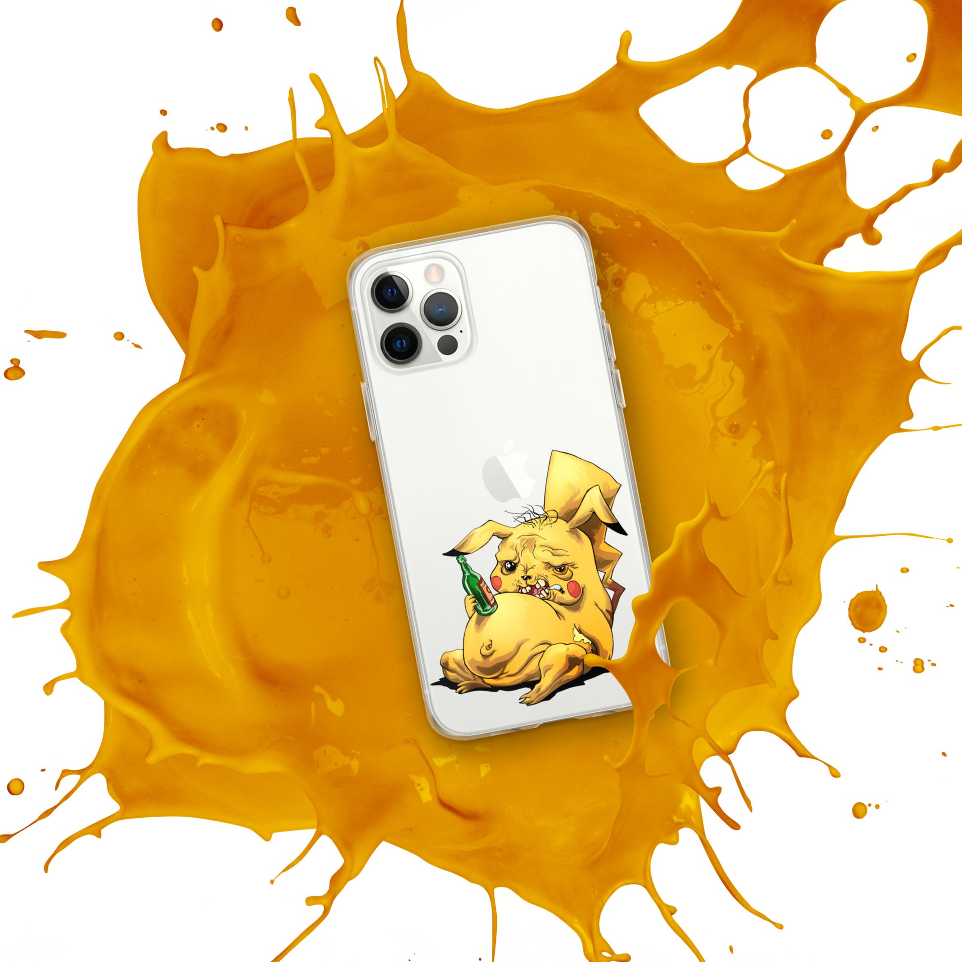 Case for iPhone Crazy Pikachu art DrinkandArt