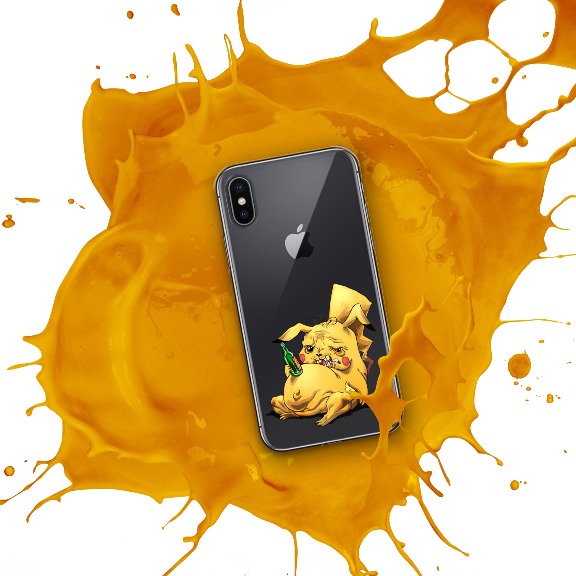 Case for iPhone Crazy Pikachu art DrinkandArt