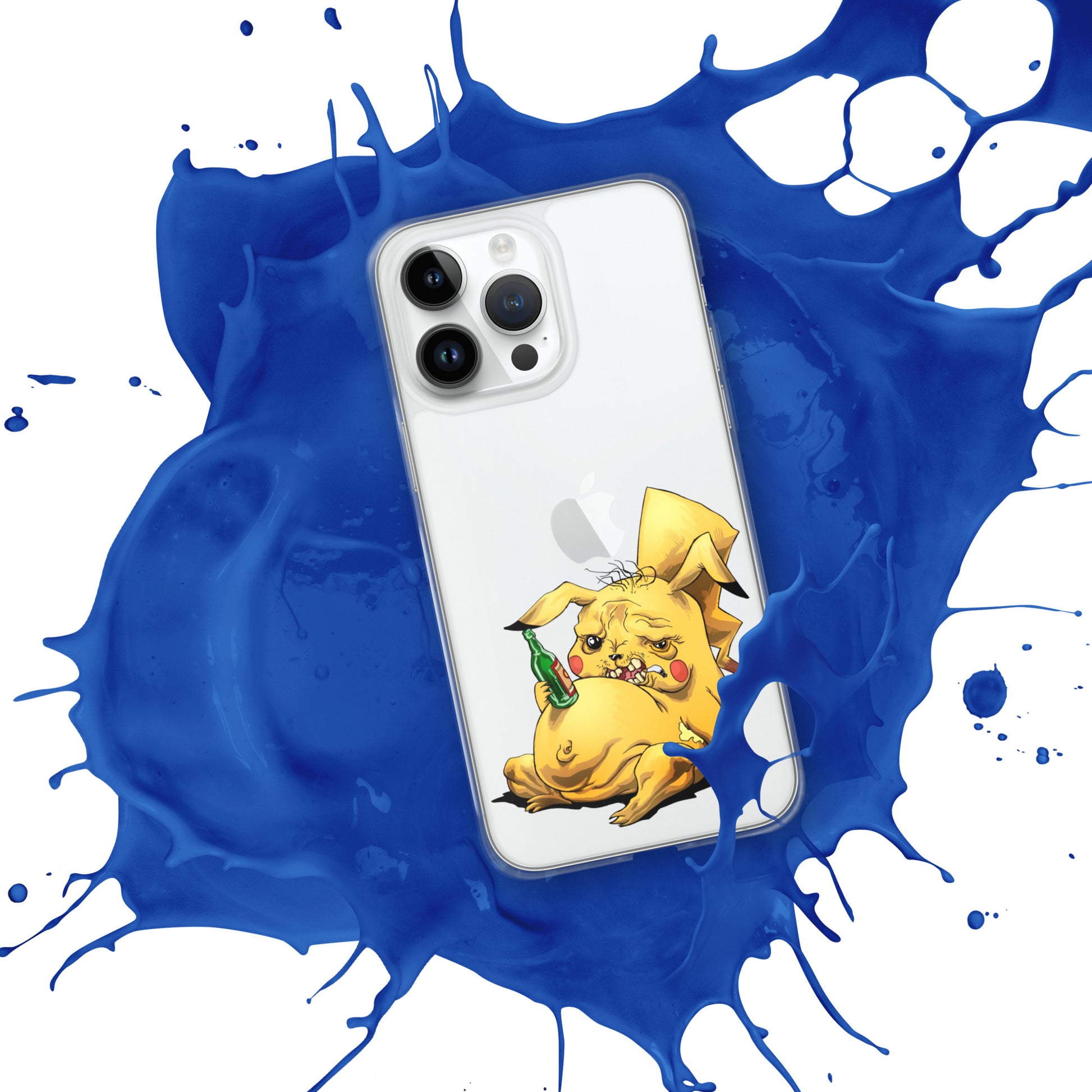 Case for iPhone Crazy Pikachu art DrinkandArt