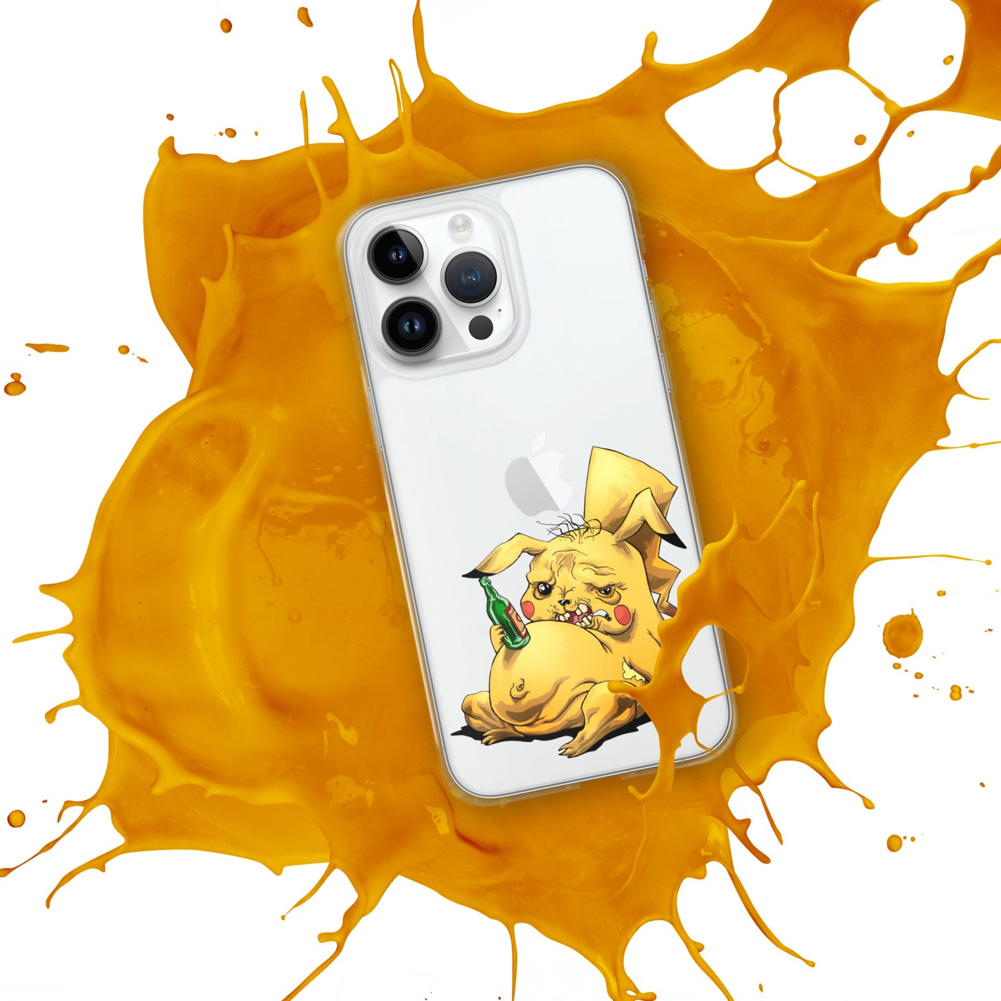 Case for iPhone Crazy Pikachu art DrinkandArt