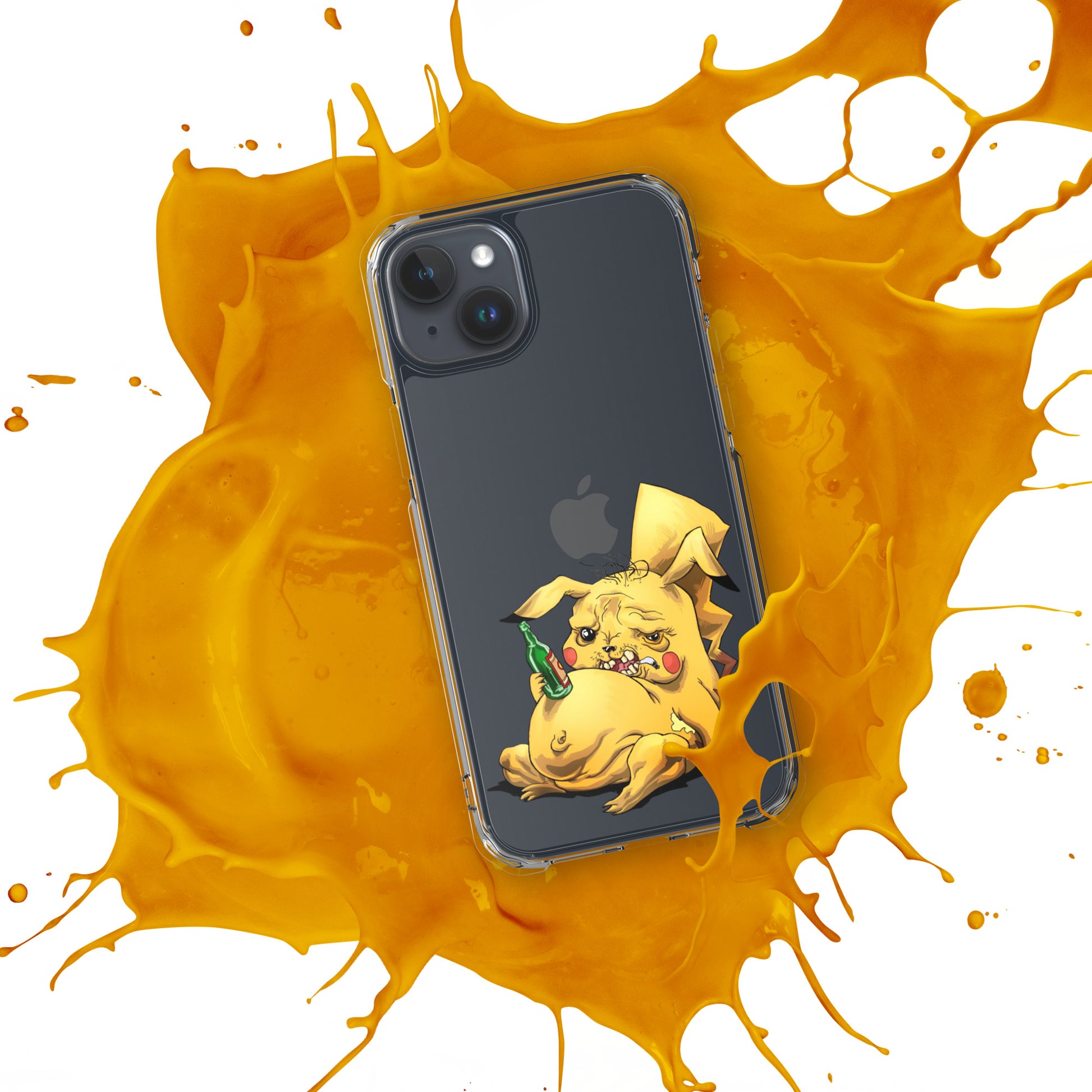 Case for iPhone Crazy Pikachu art DrinkandArt