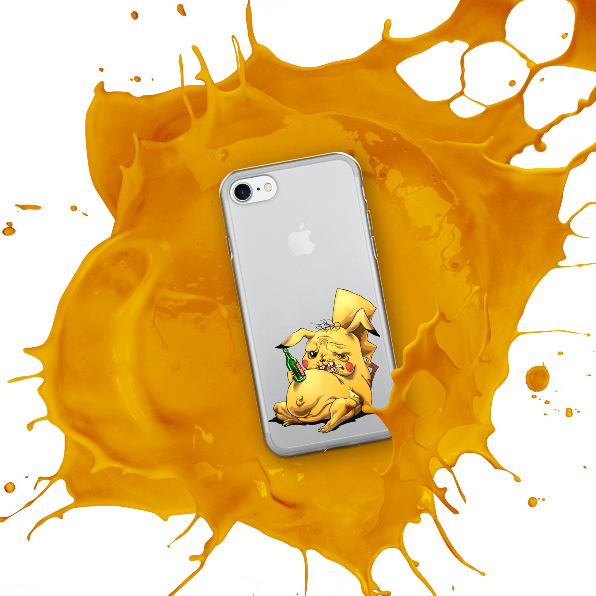 Case for iPhone Crazy Pikachu art DrinkandArt