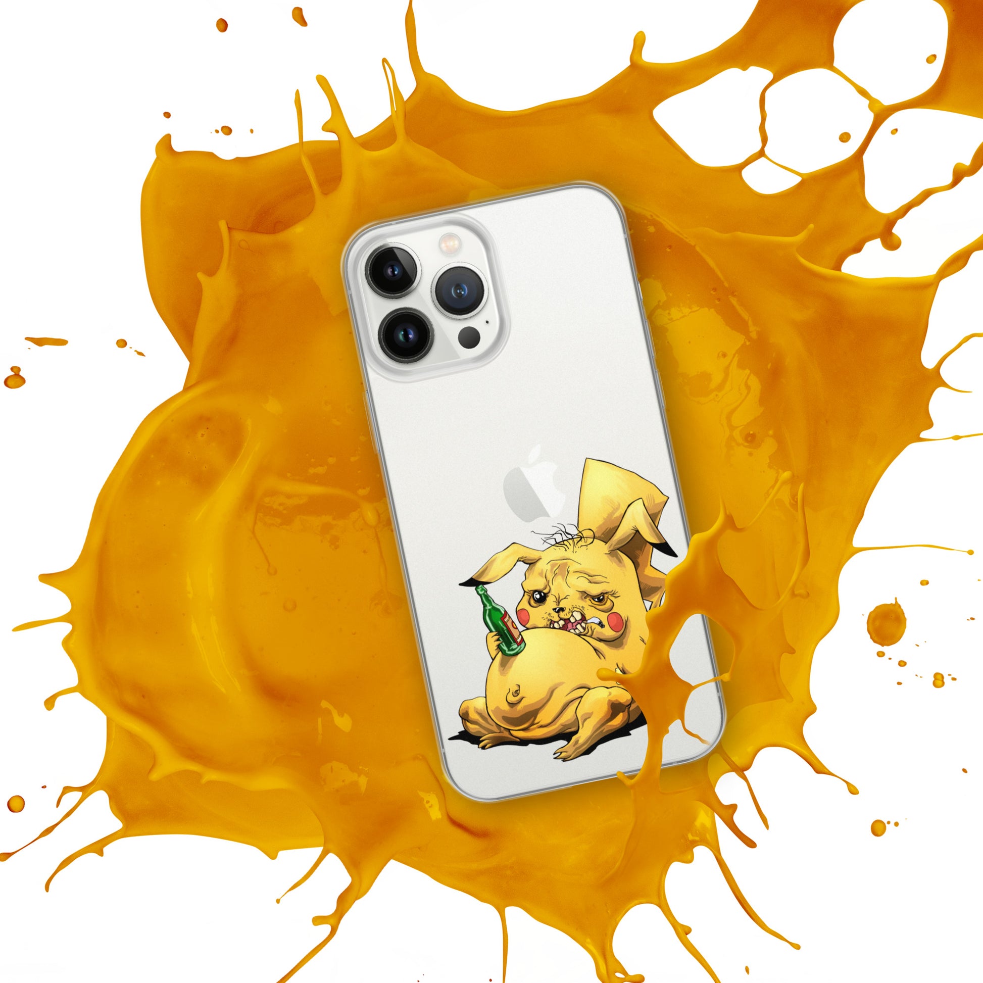 Case for iPhone Crazy Pikachu art DrinkandArt