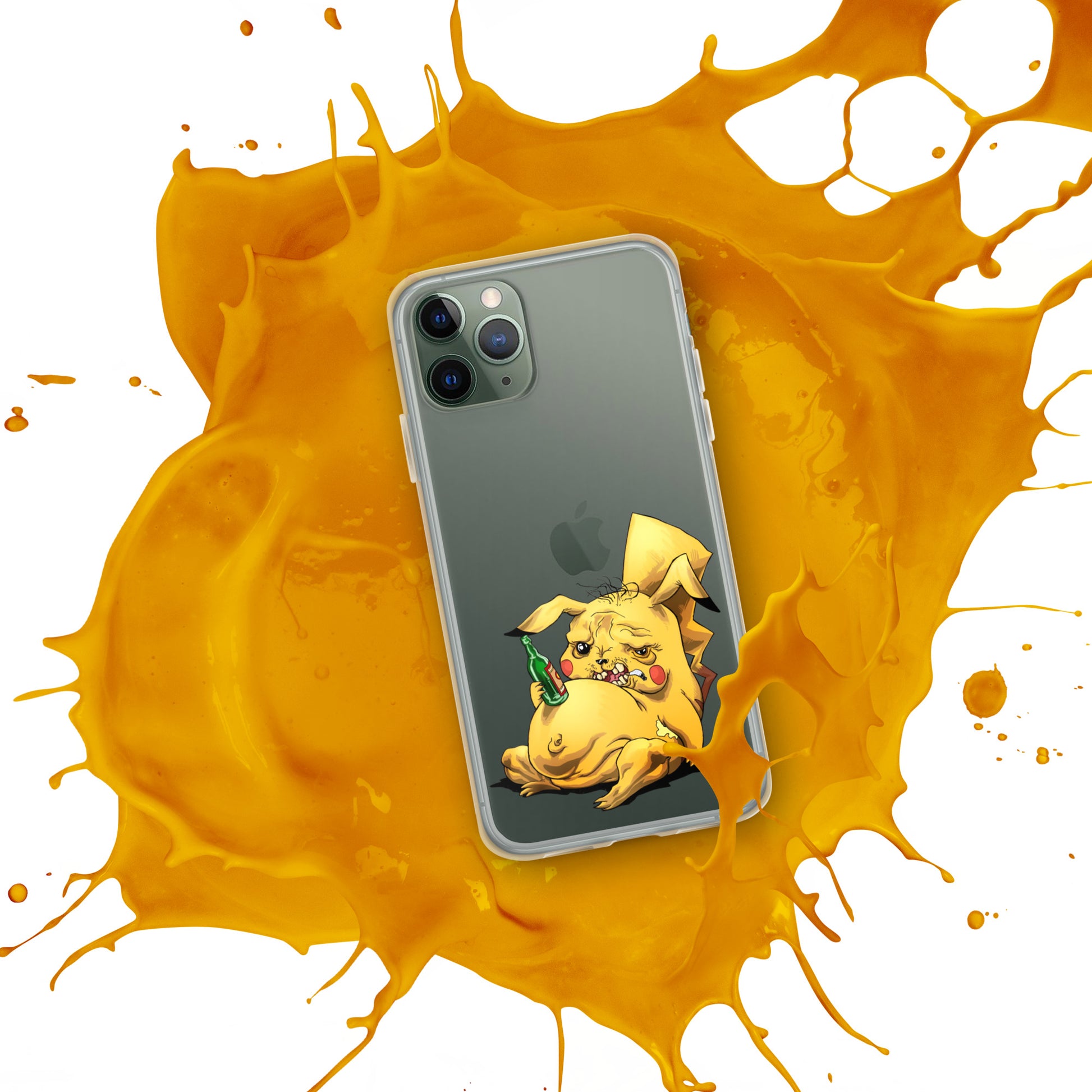 Case for iPhone Crazy Pikachu art DrinkandArt