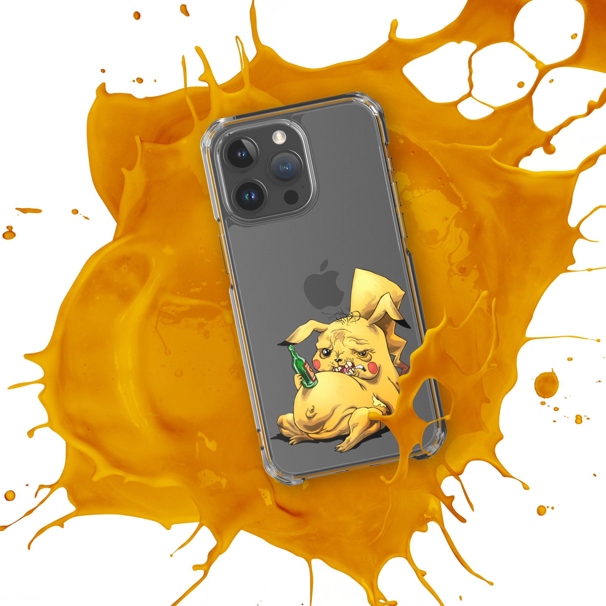 Case for iPhone Crazy Pikachu art DrinkandArt