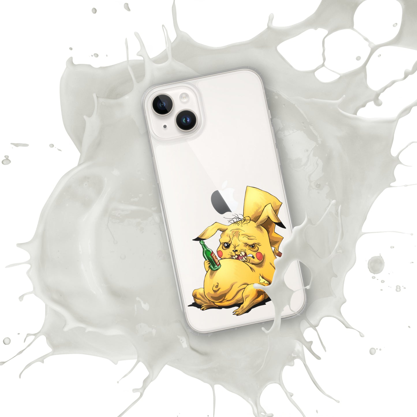 Case for iPhone Crazy Pikachu art DrinkandArt