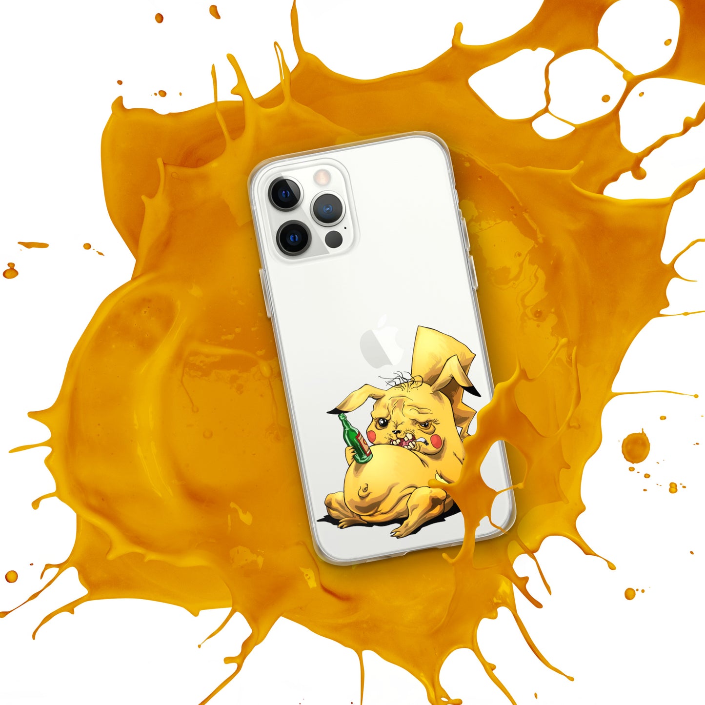 Case for iPhone Crazy Pikachu art DrinkandArt