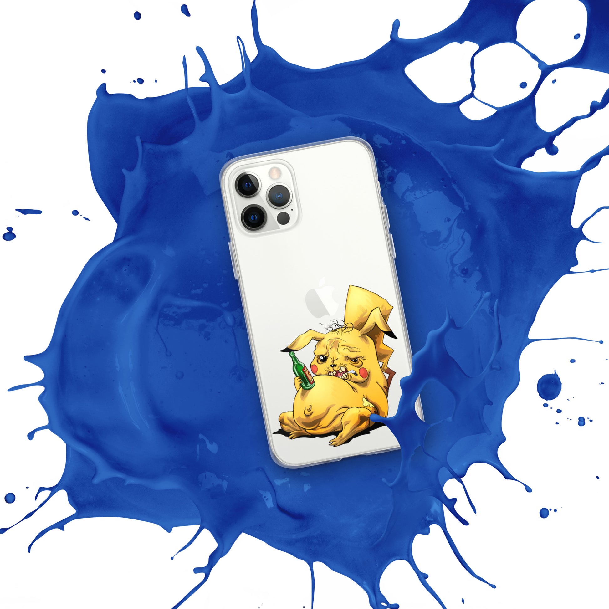 Case for iPhone Crazy Pikachu art DrinkandArt